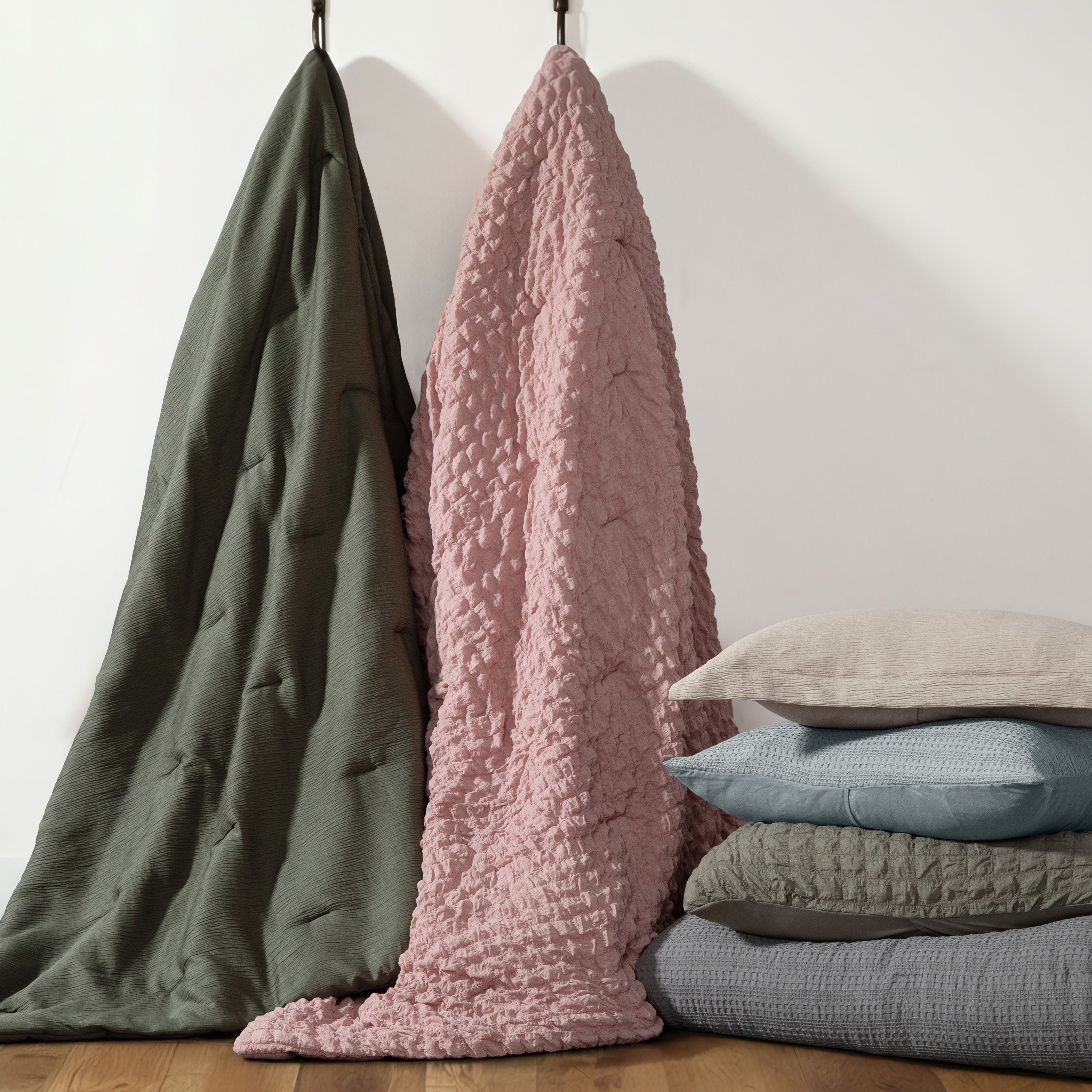 Waffle Textured Down-Alternative Comforter Set