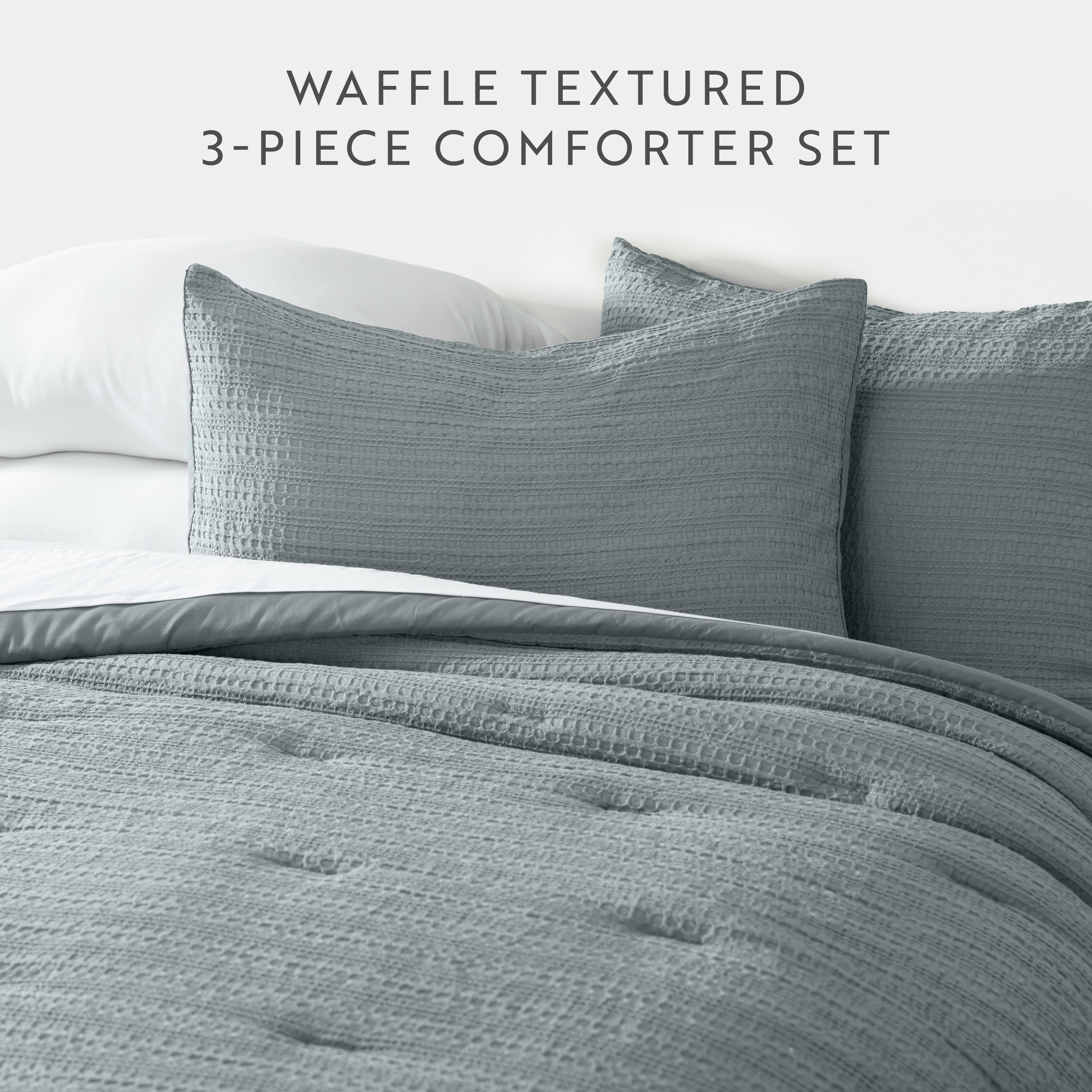 Waffle Textured Down-Alternative Comforter Set