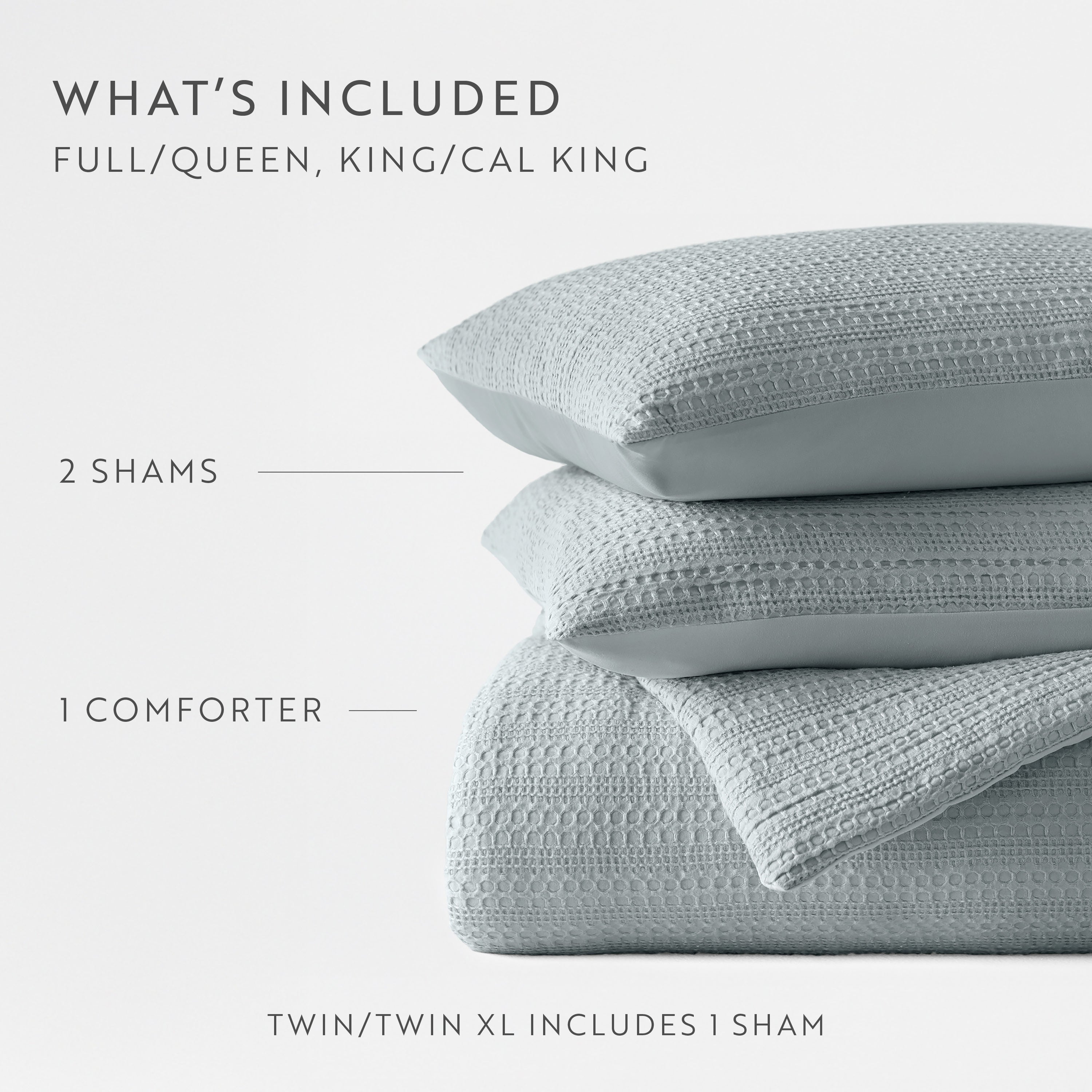 Waffle Textured Down-Alternative Comforter Set