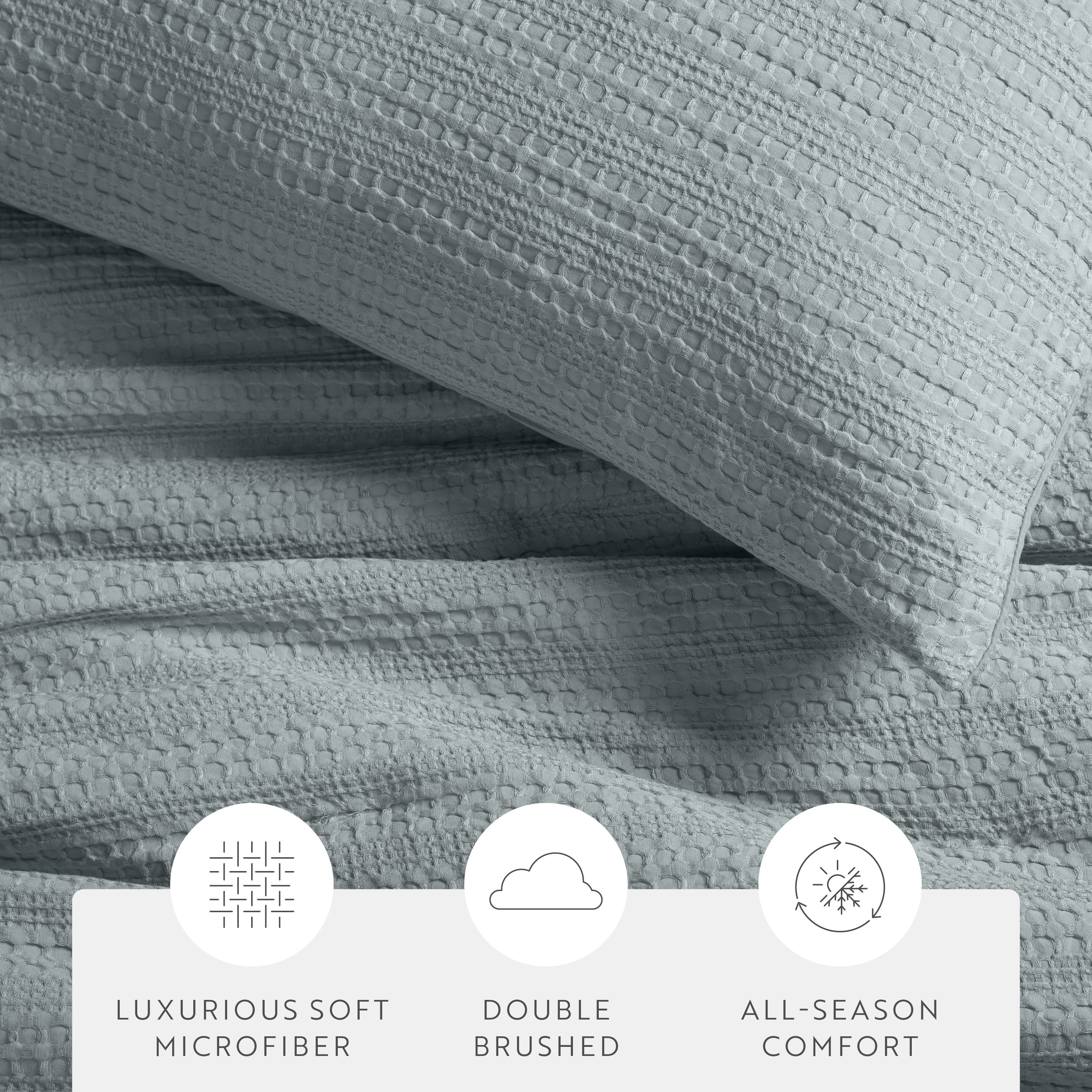 Waffle Textured Down-Alternative Comforter Set