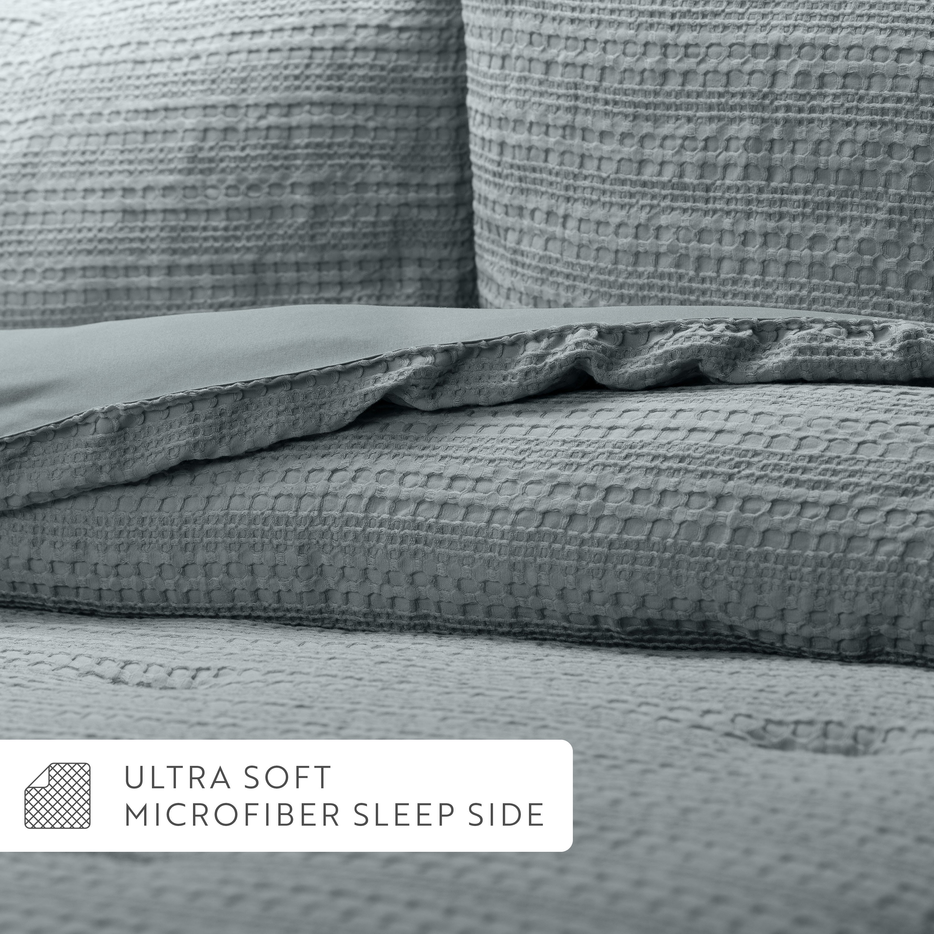 Waffle Textured Down-Alternative Comforter Set