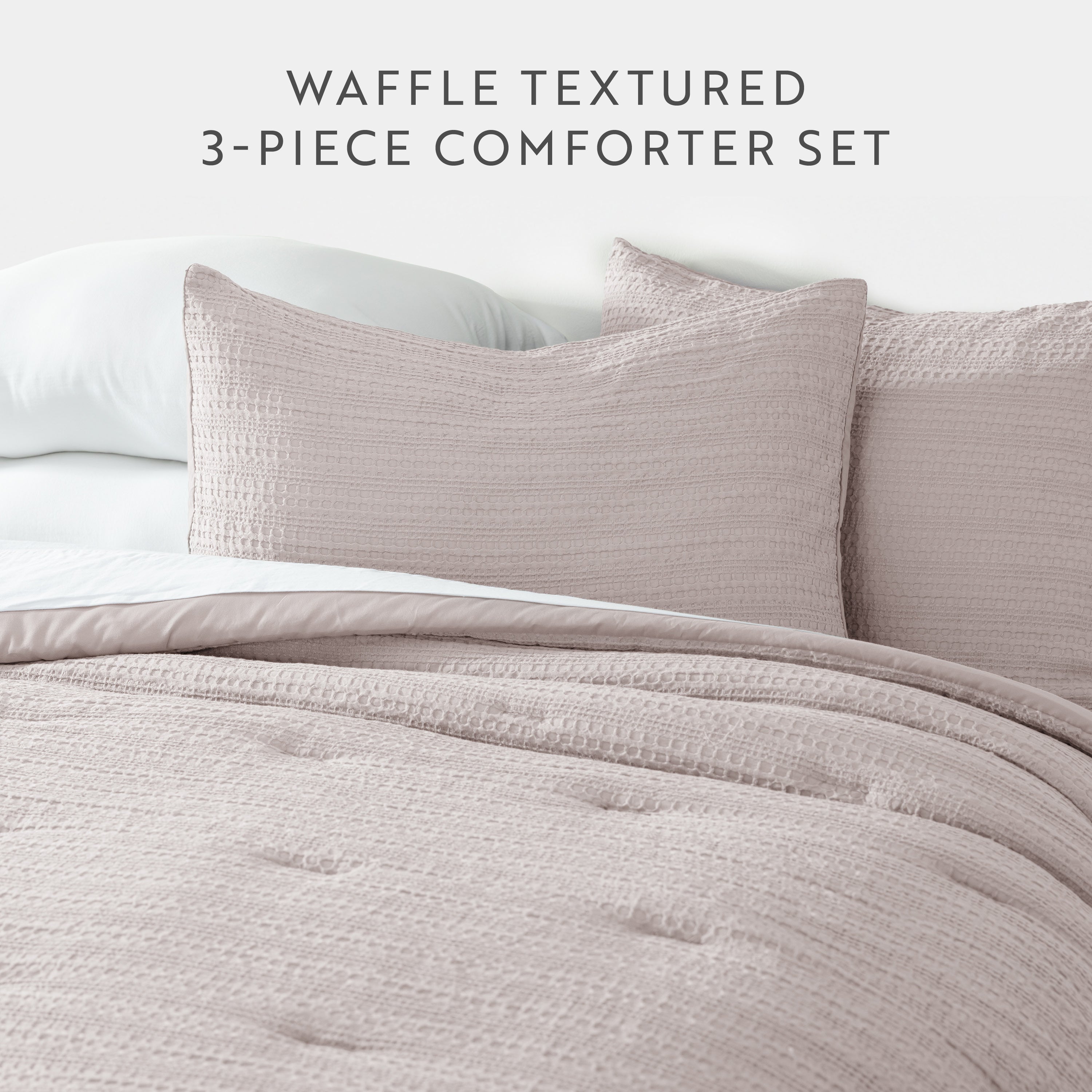 Waffle Textured Down-Alternative Comforter Set