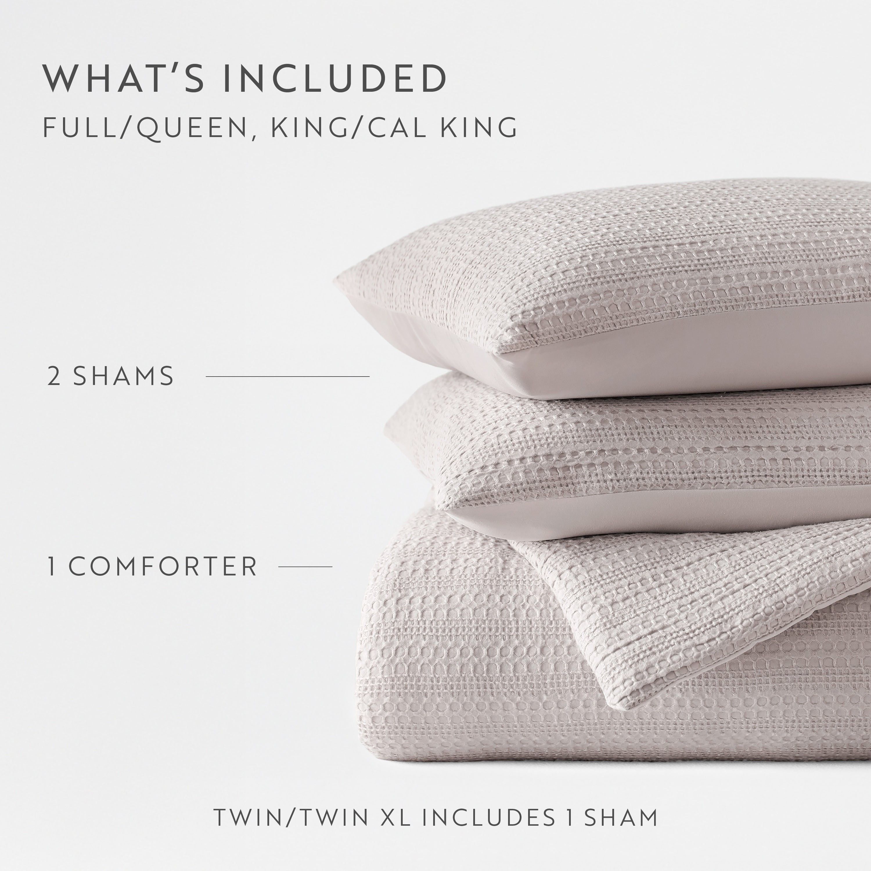 Waffle Textured Down-Alternative Comforter Set