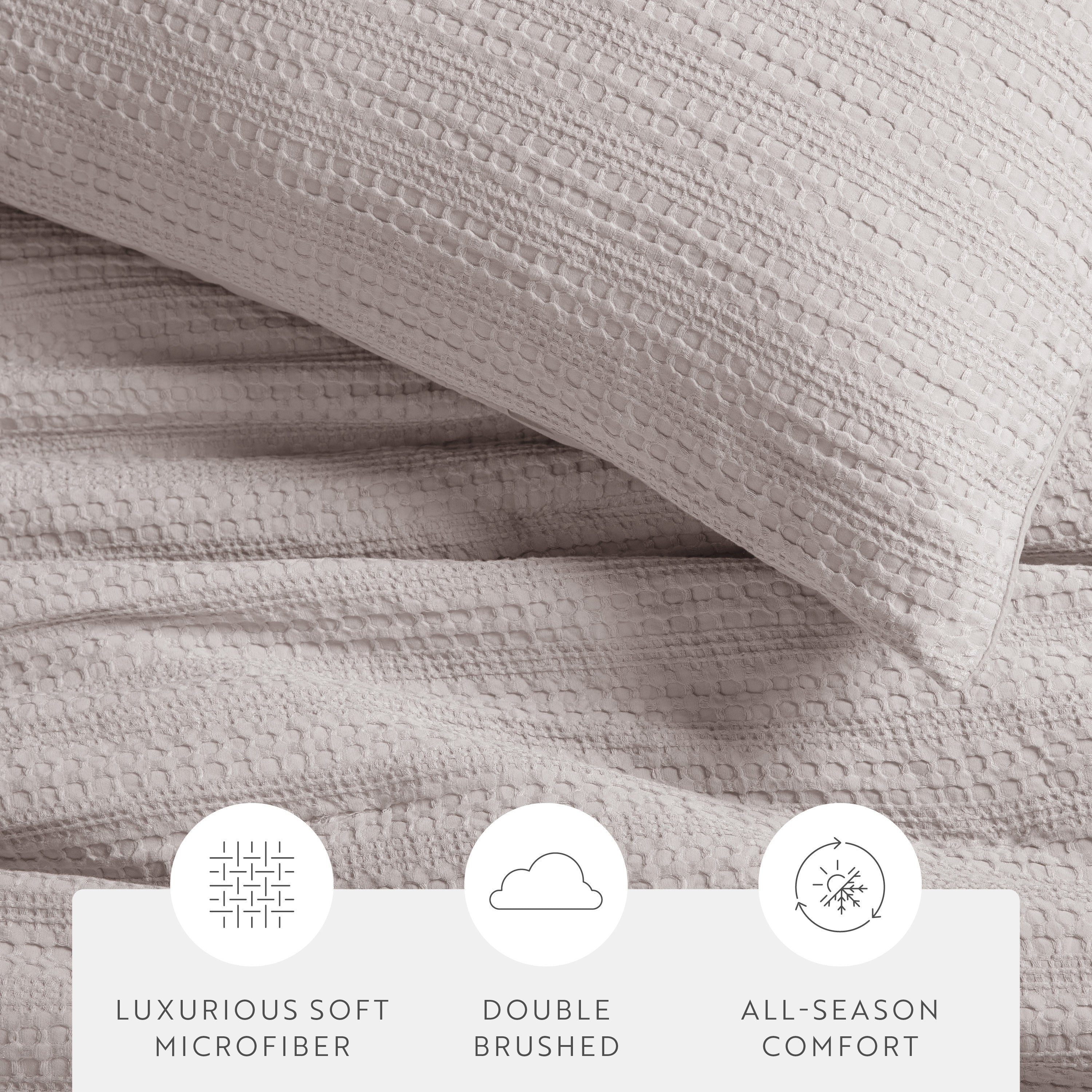 Waffle Textured Down-Alternative Comforter Set