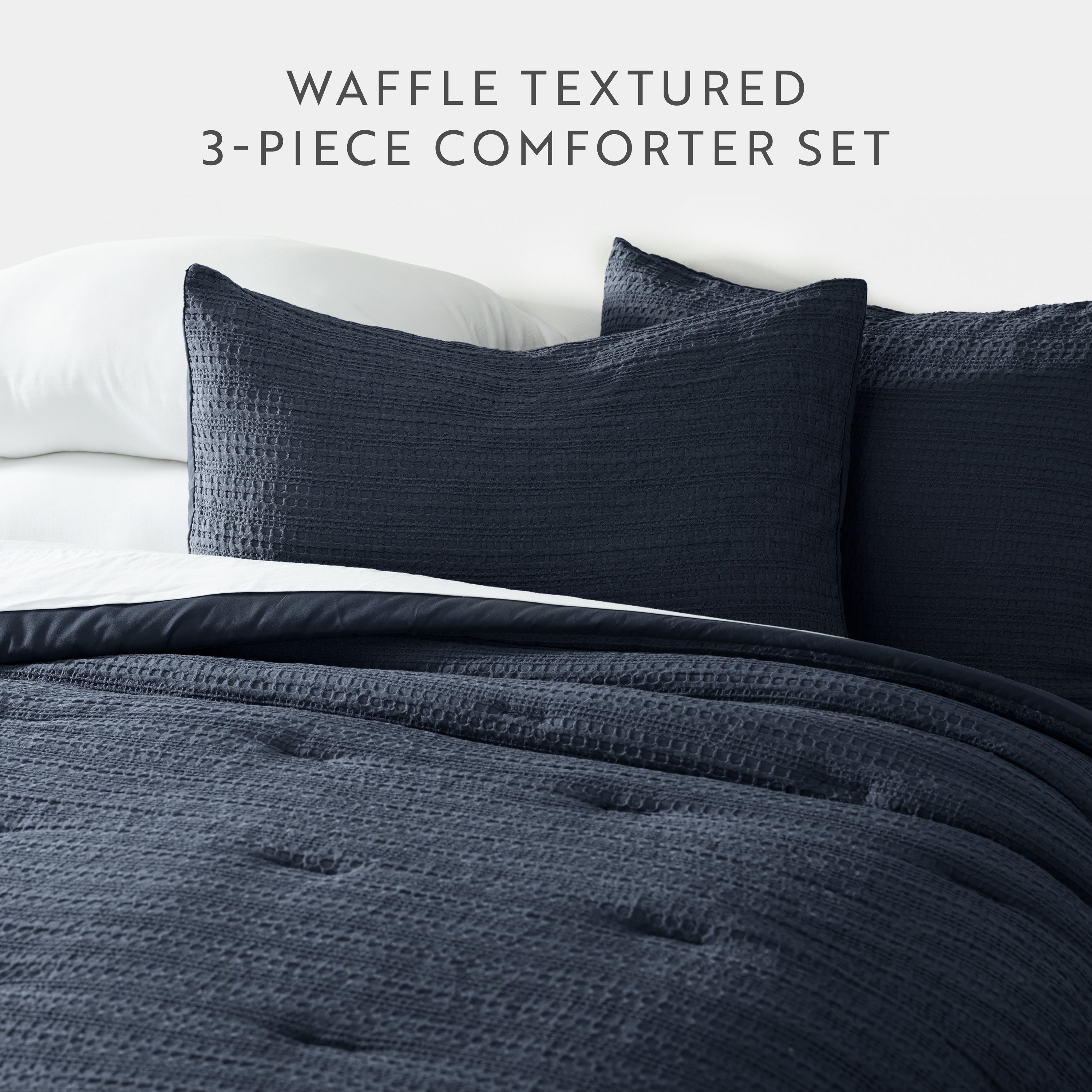 Waffle Textured Down-Alternative Comforter Set
