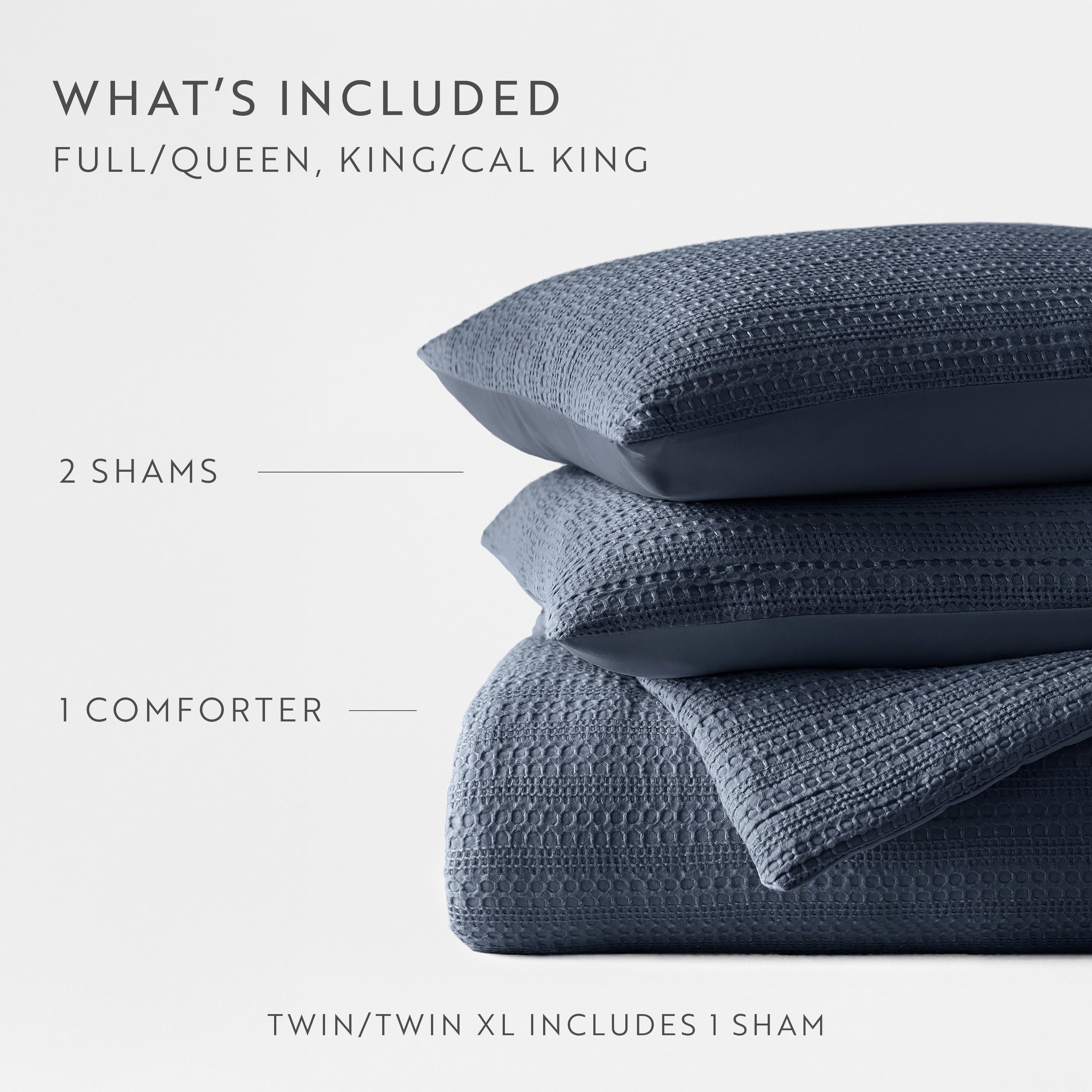 Waffle Textured Down-Alternative Comforter Set