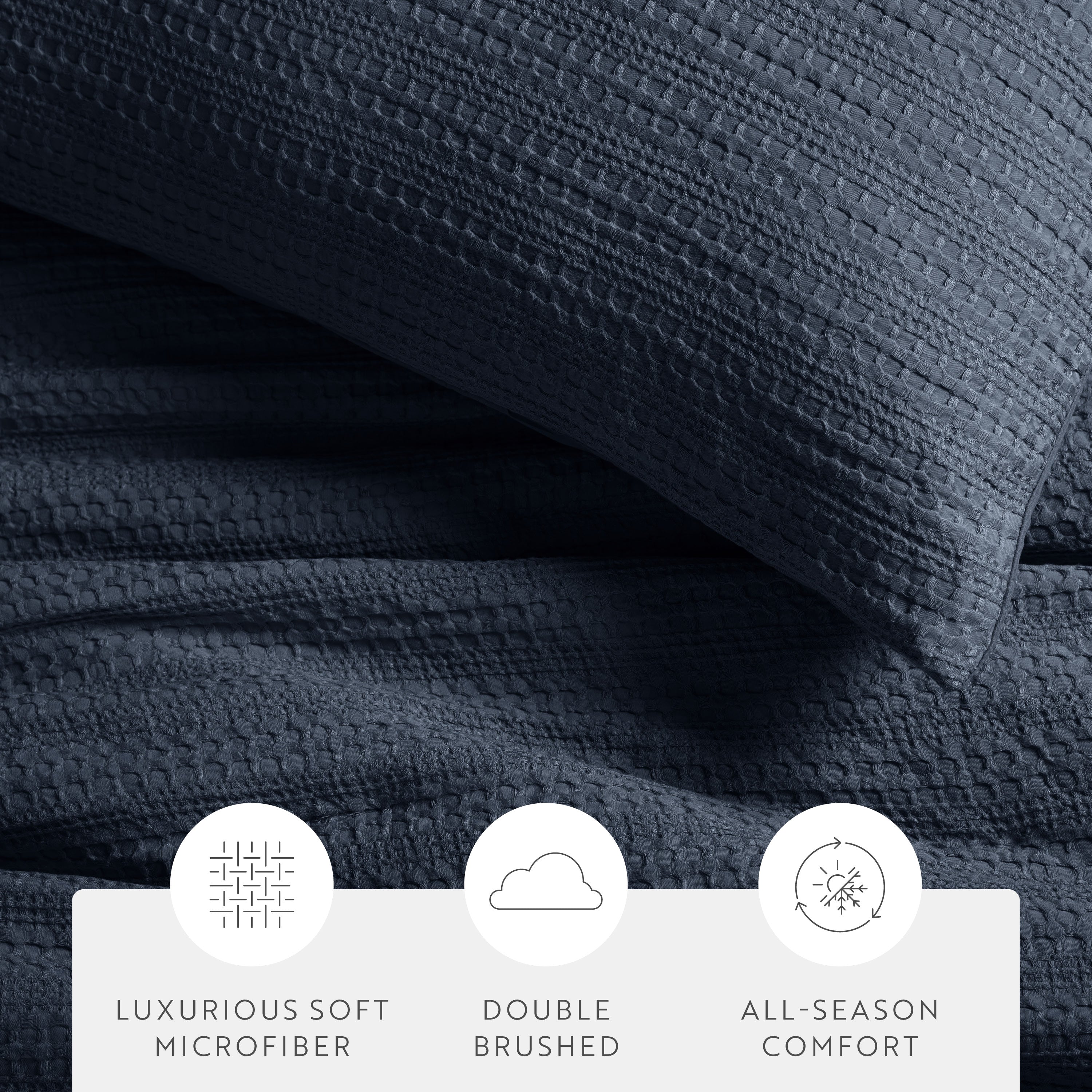 Waffle Textured Down-Alternative Comforter Set