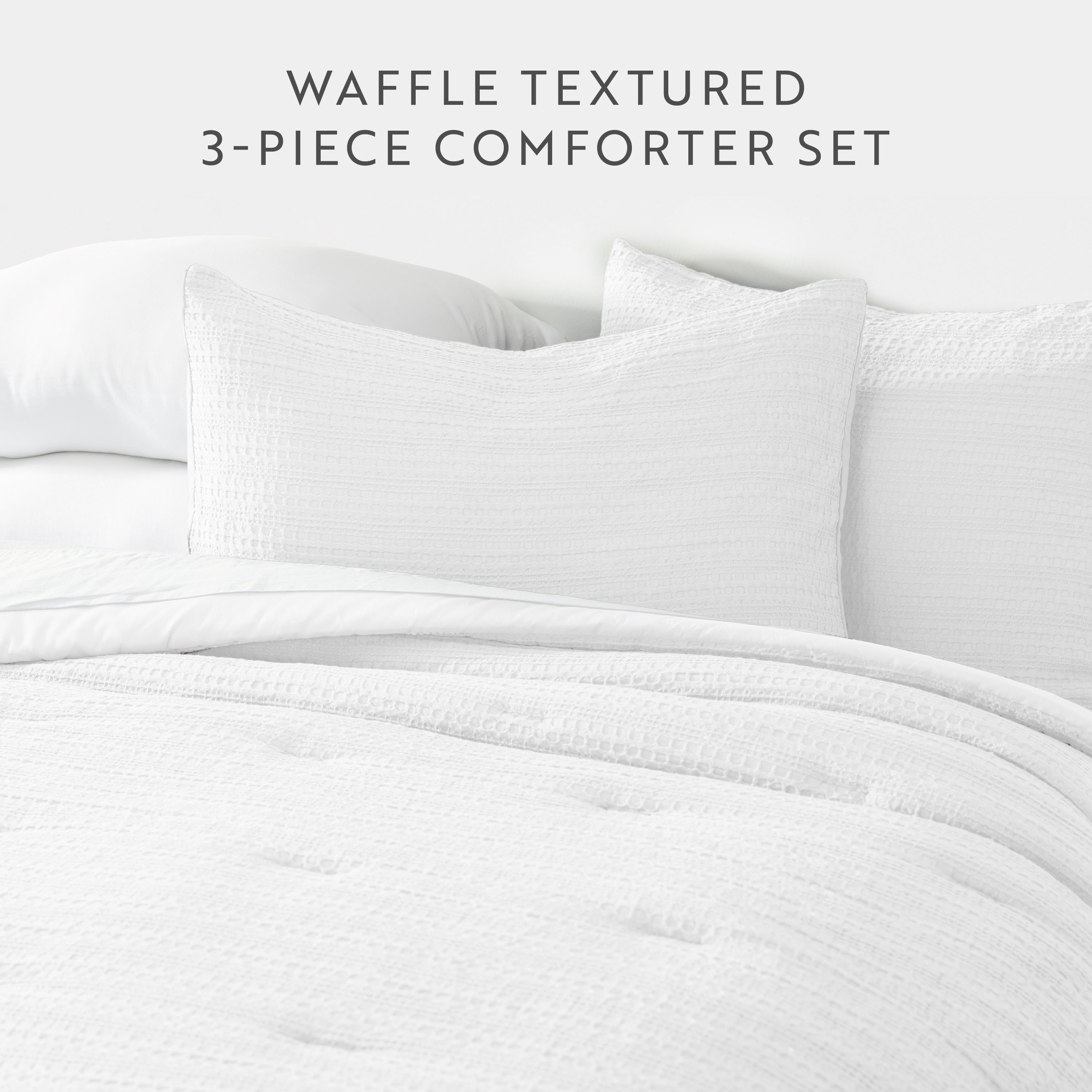 Waffle Textured Down-Alternative Comforter Set