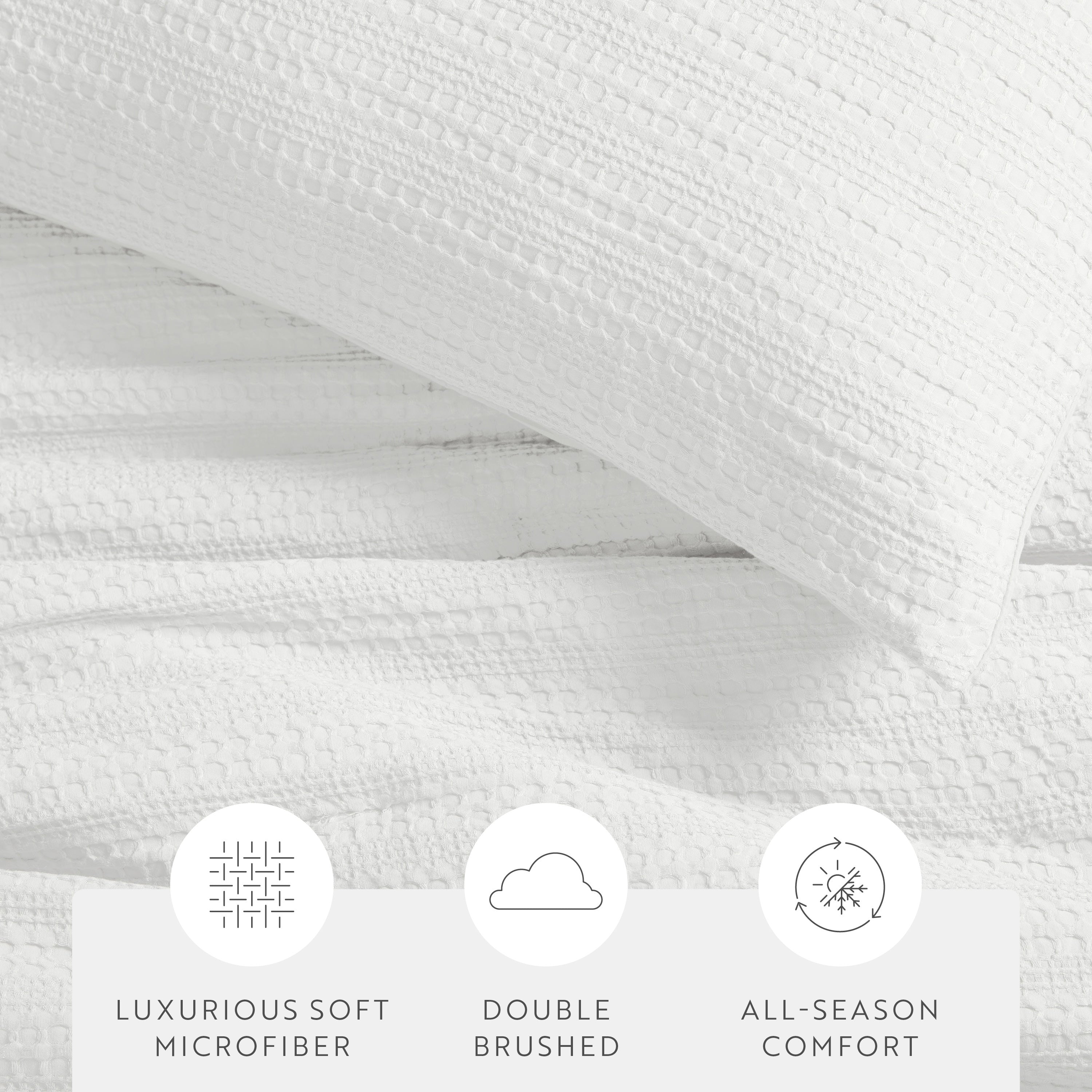 Waffle Textured Down-Alternative Comforter Set