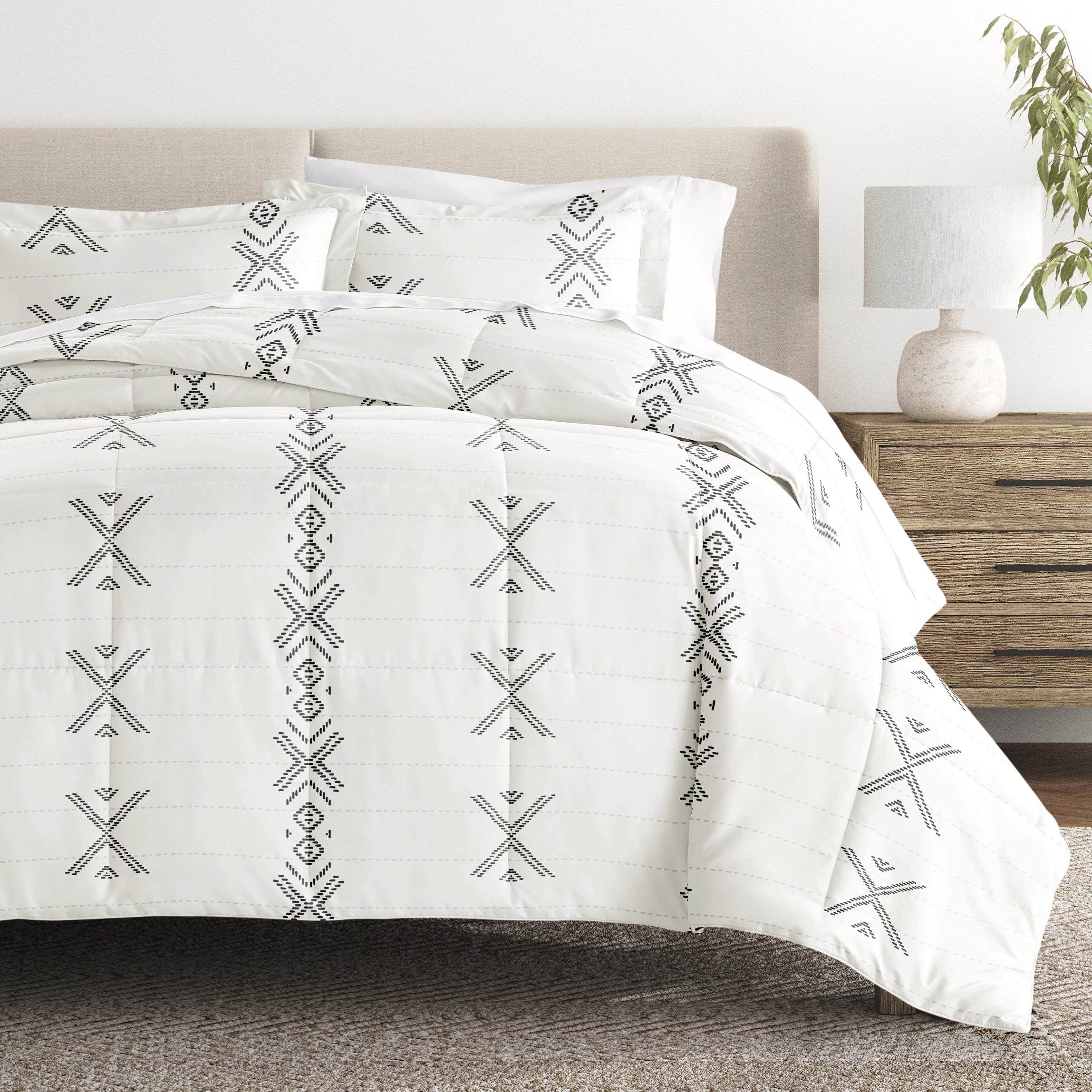 Urban Stitch Patterned Down-Alternative Comforter Set