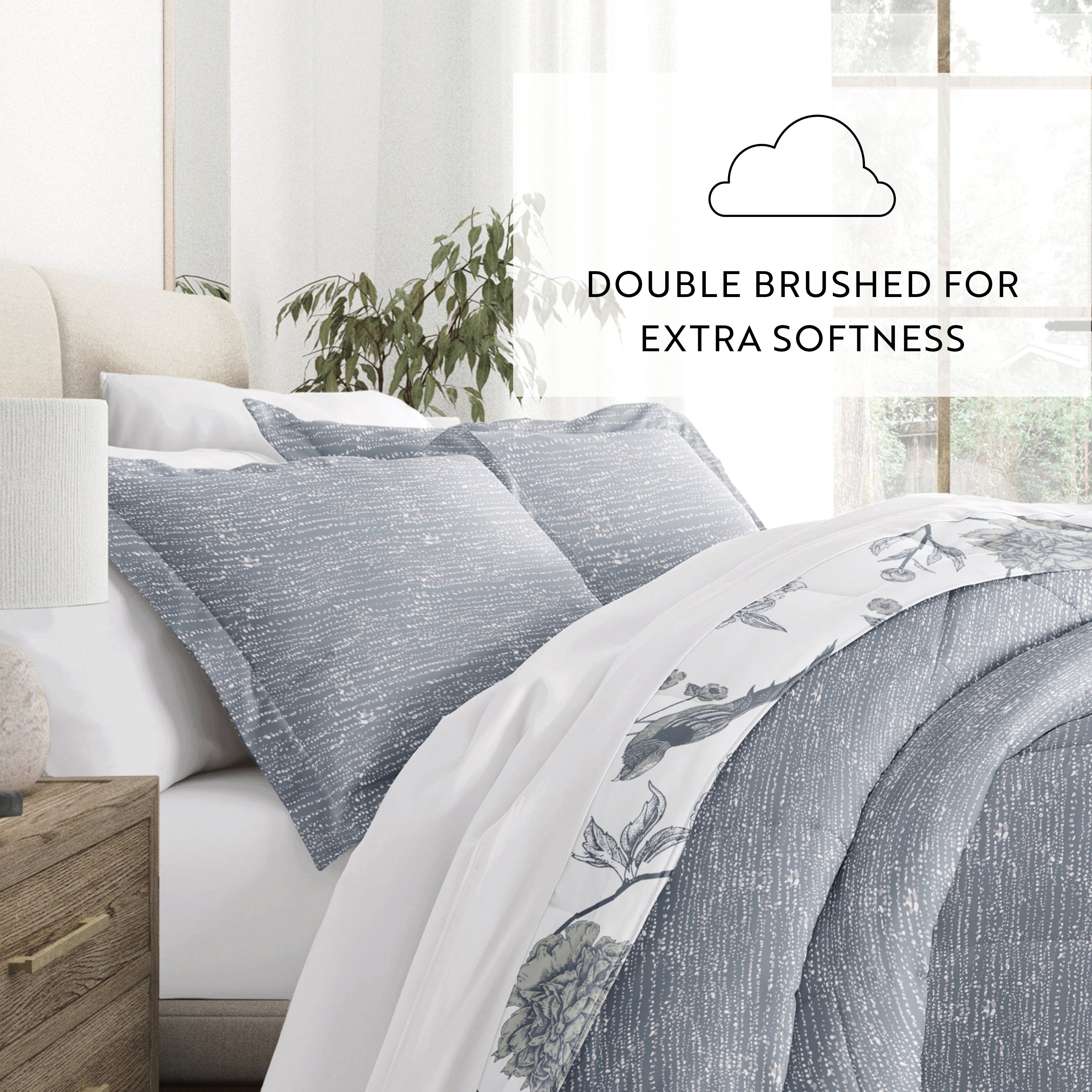 Molly Botanicals Reversible Patterned Down-Alternative Comforter Set