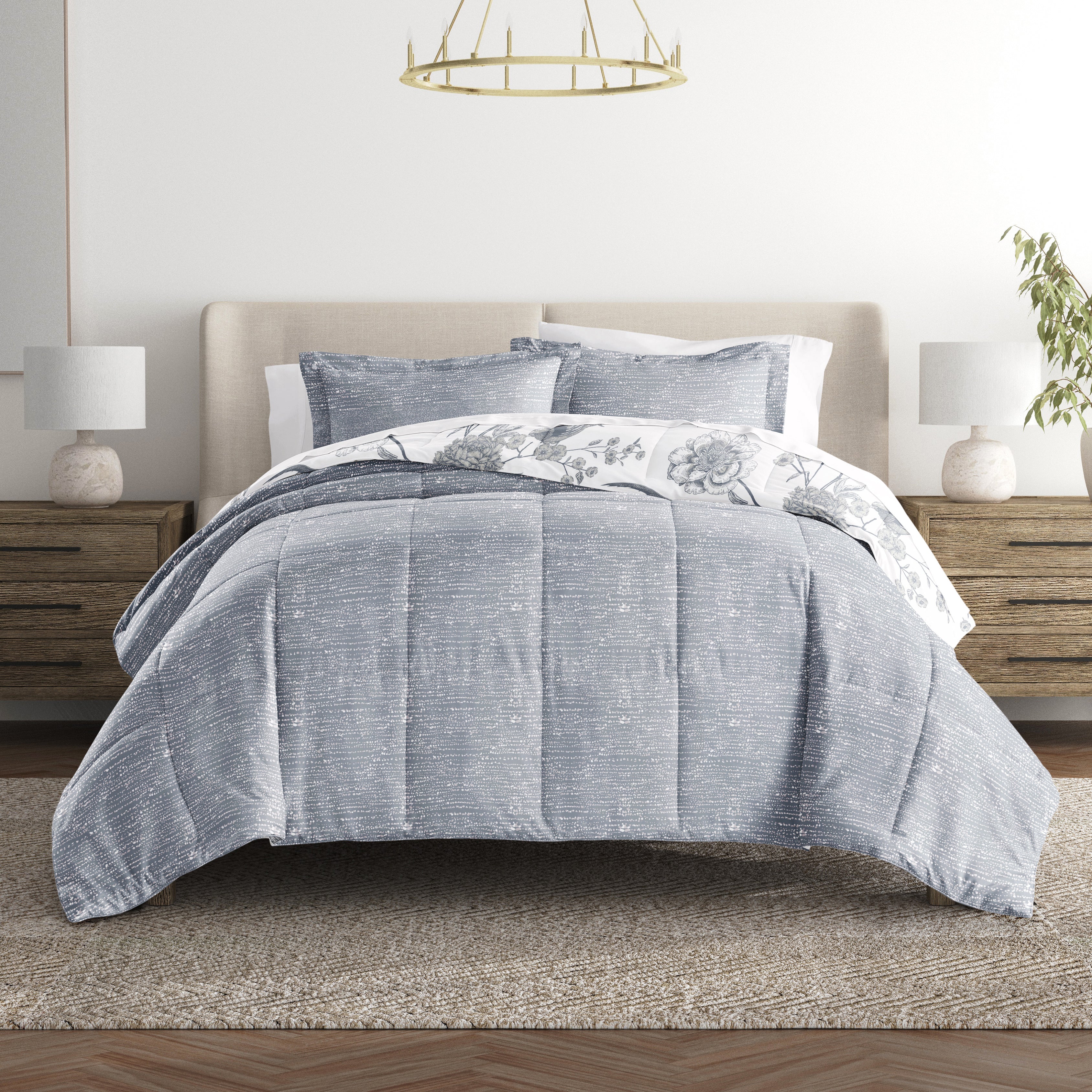 Molly Botanicals Reversible Patterned Down-Alternative Comforter Set