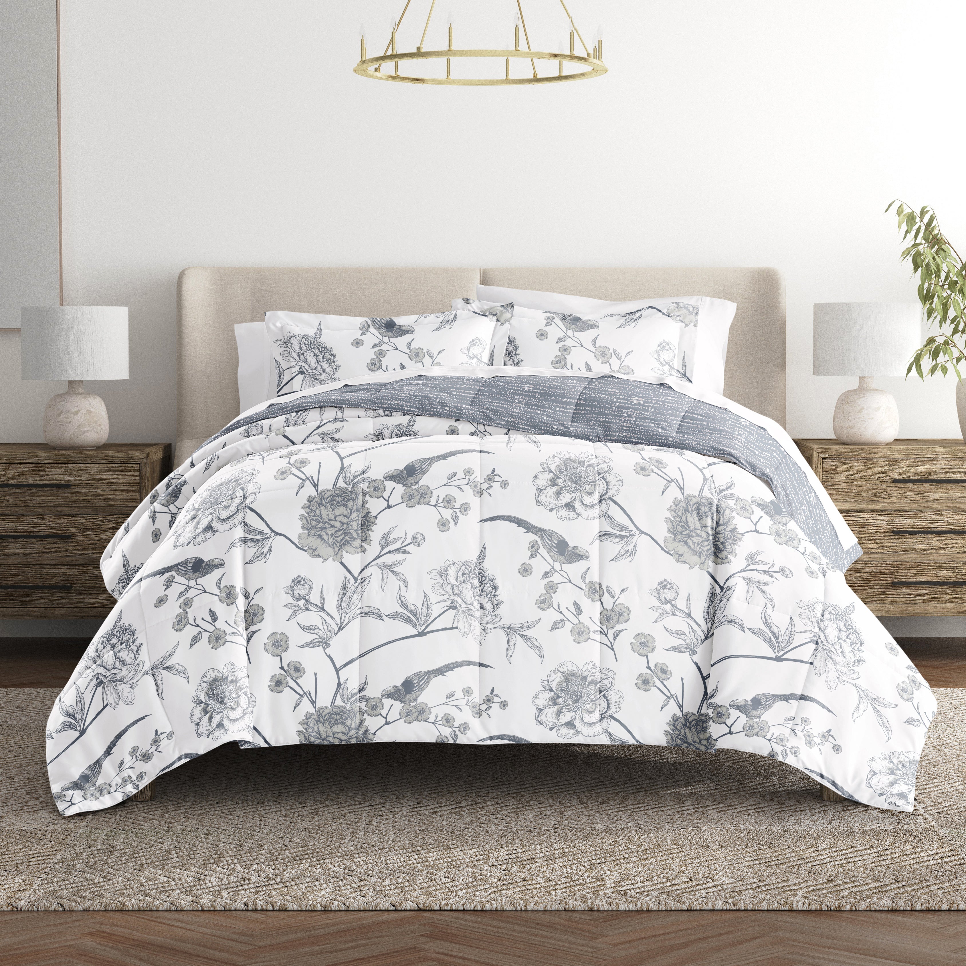 Molly Botanicals Reversible Patterned Down-Alternative Comforter Set