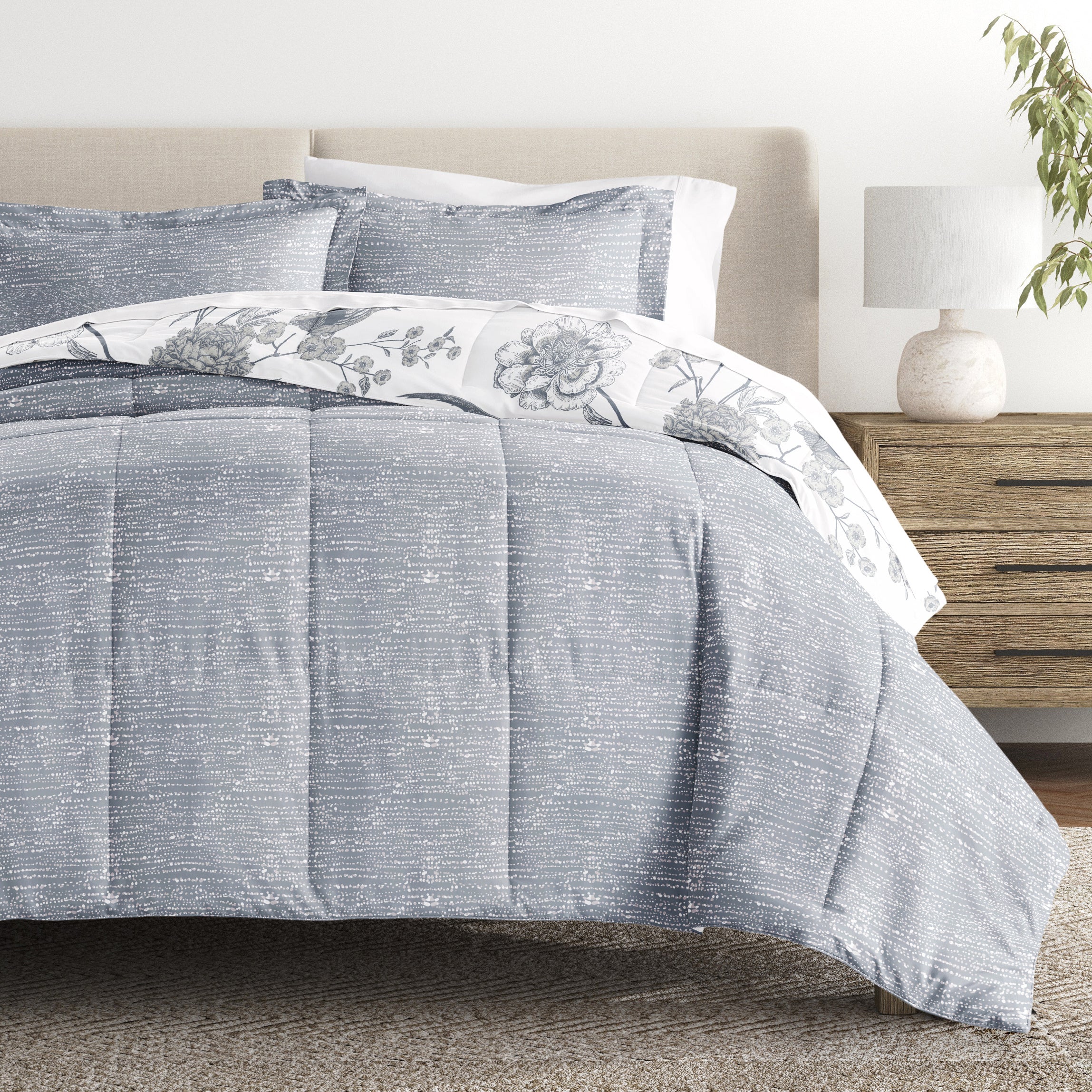 Molly Botanicals Reversible Patterned Down-Alternative Comforter Set