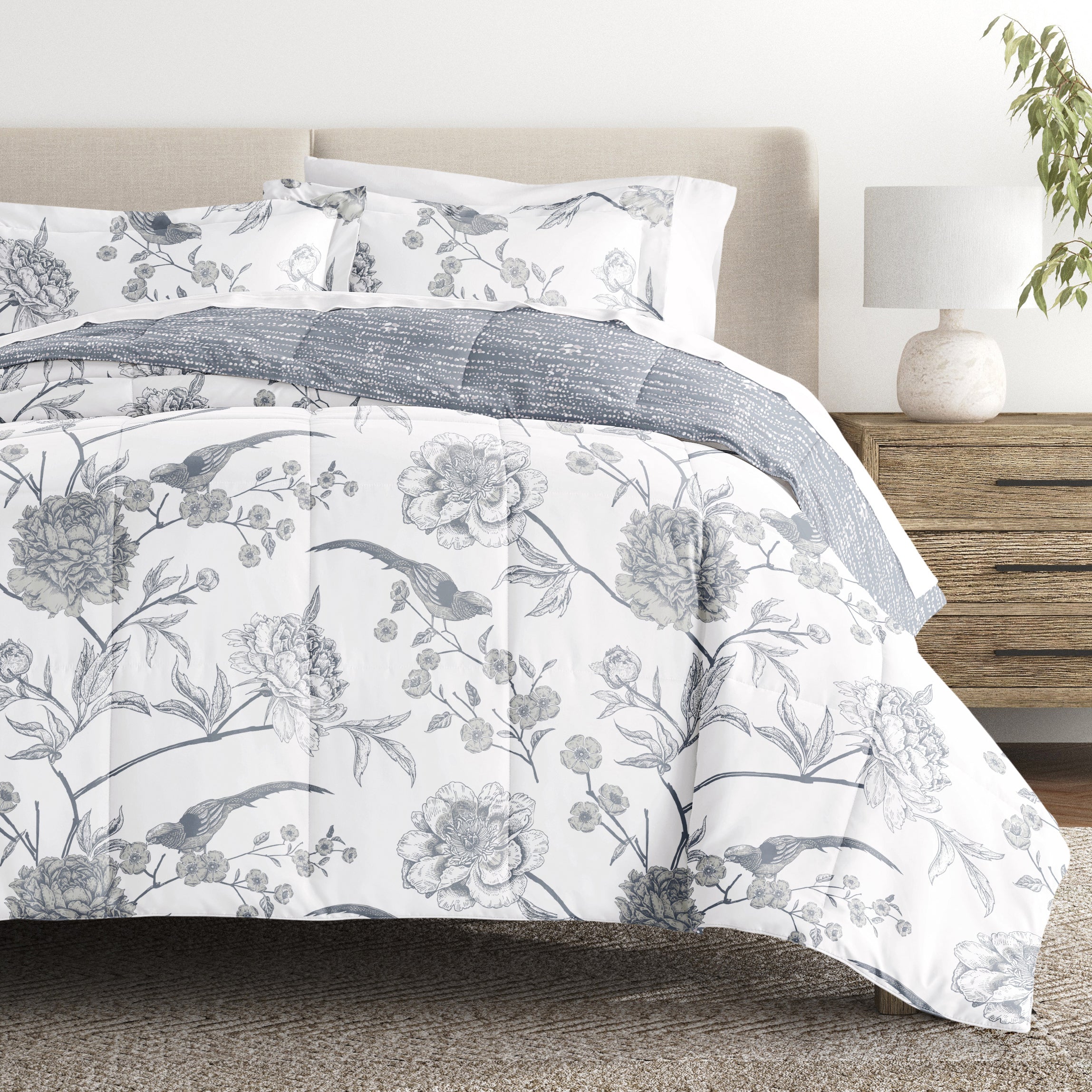 Molly Botanicals Reversible Patterned Down-Alternative Comforter Set