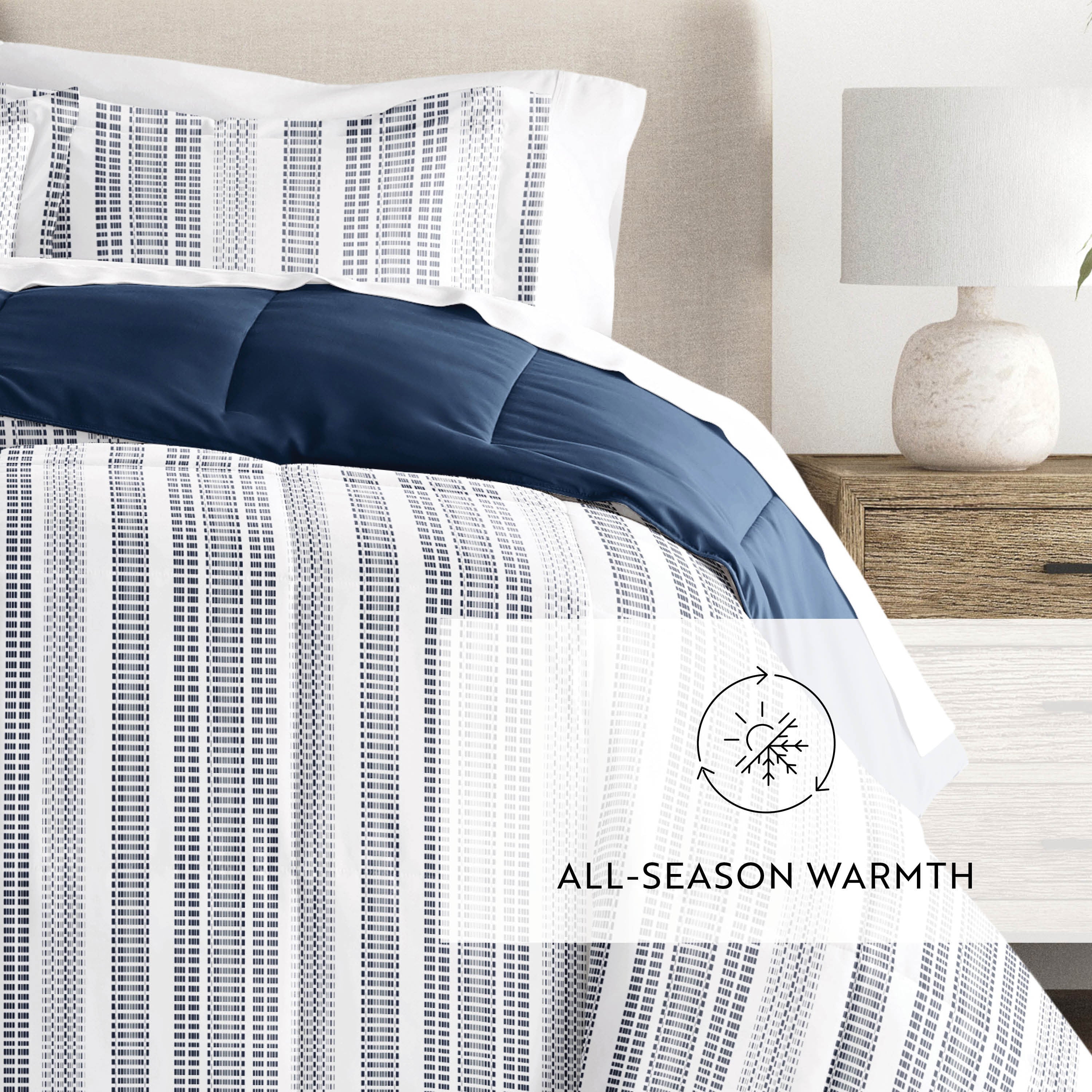 Farmhouse Dreams Reversible Patterned Down-Alternative Comforter Set