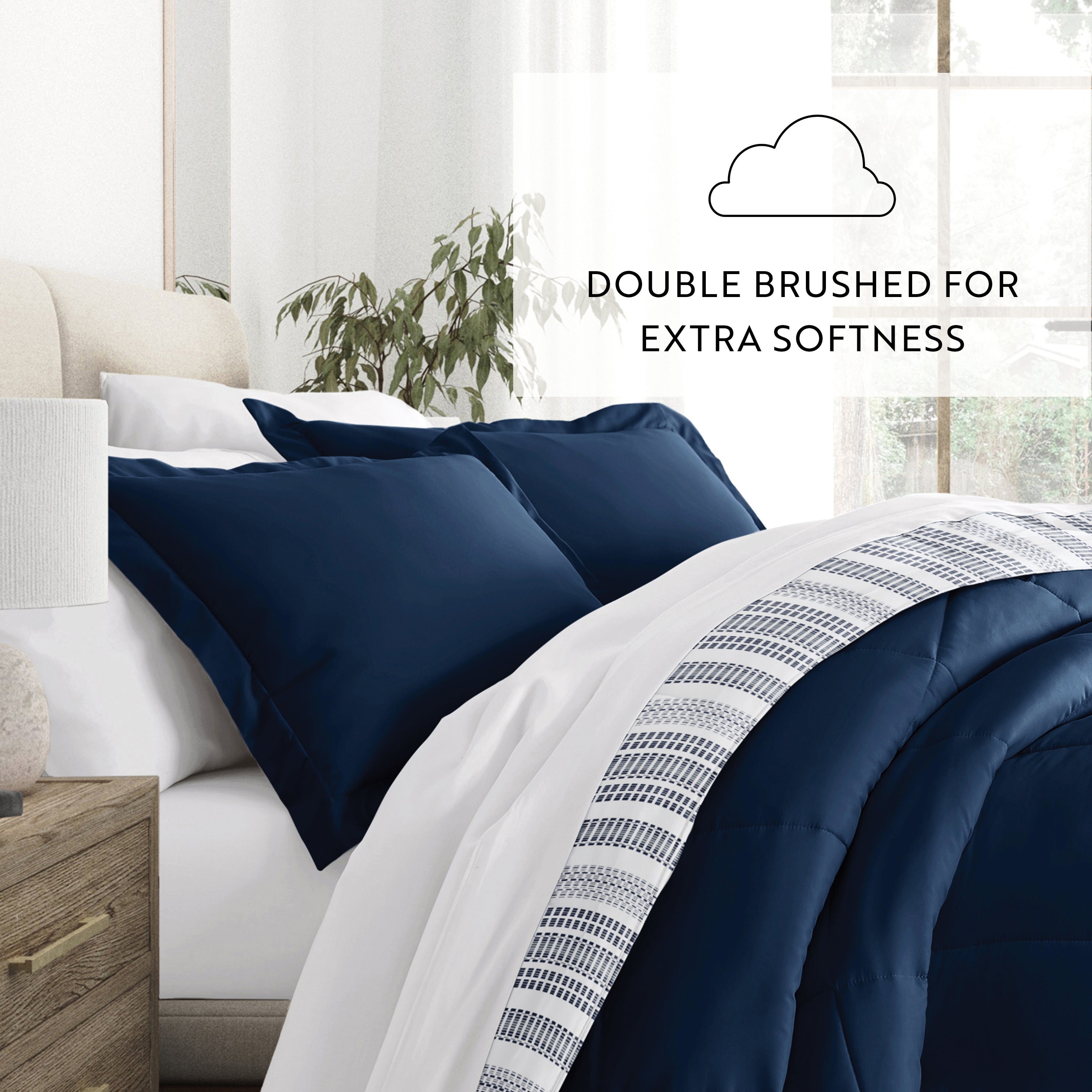 Farmhouse Dreams Reversible Patterned Down-Alternative Comforter Set