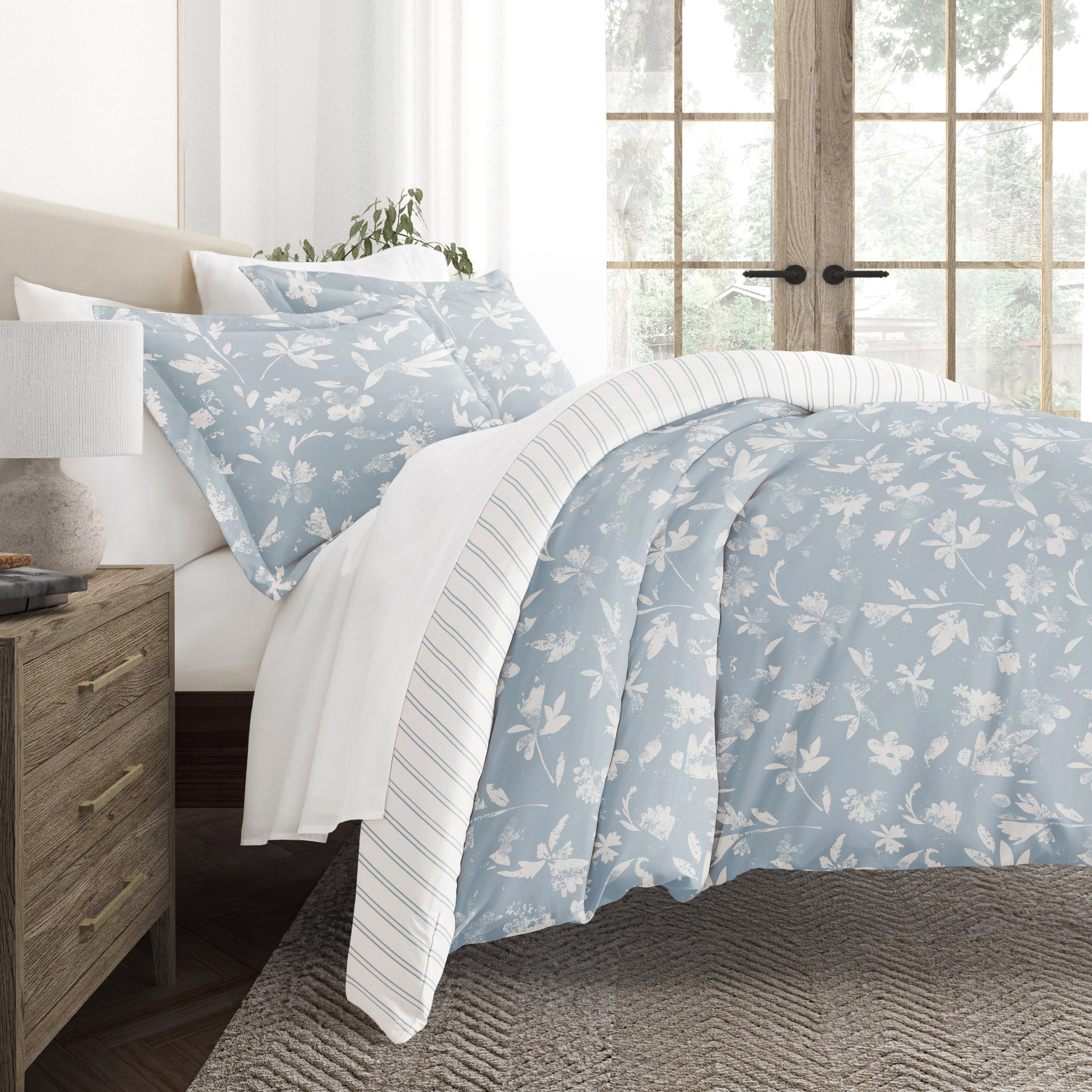 Country Home Patterned Reversible Duvet Cover Set