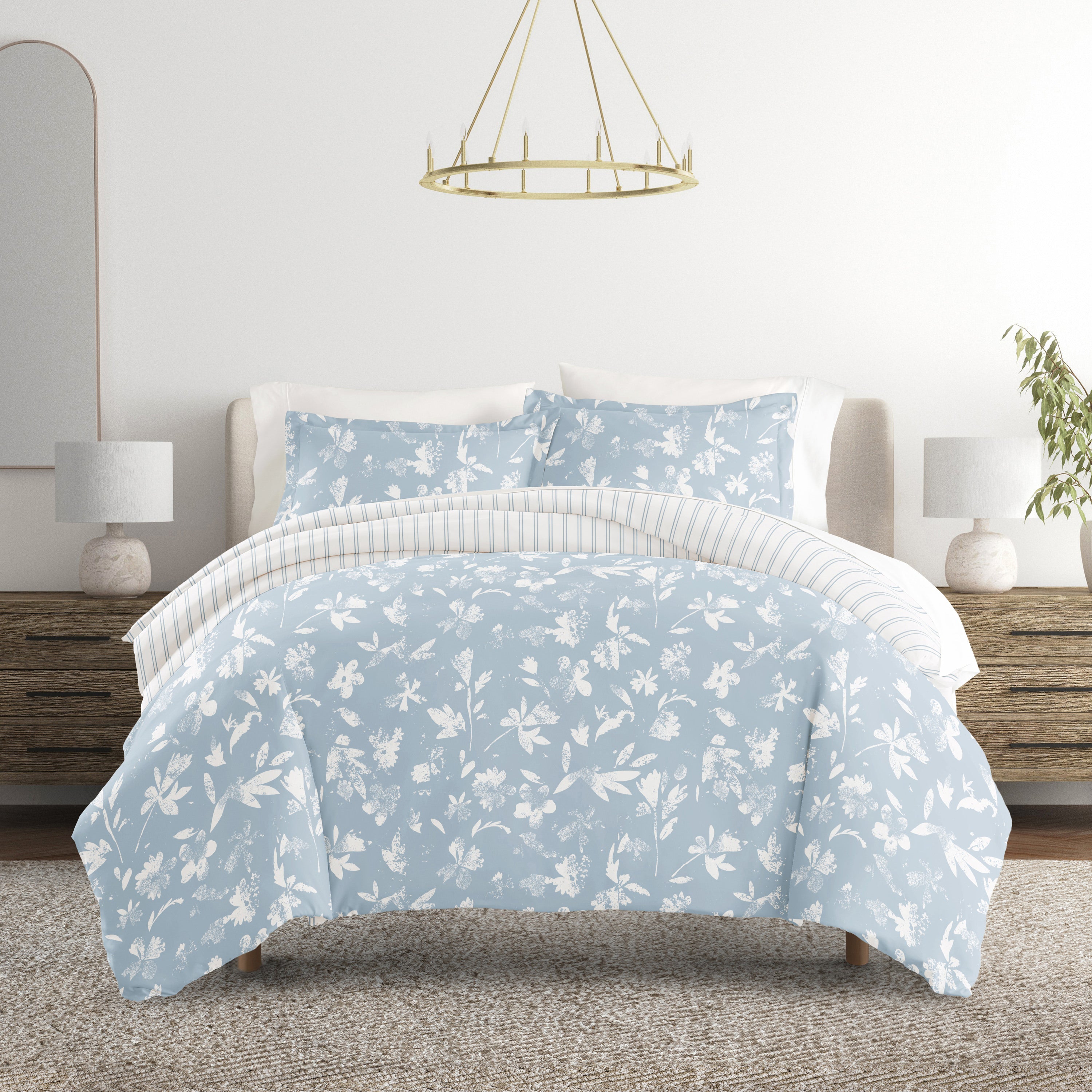 Country Home Patterned Reversible Duvet Cover Set
