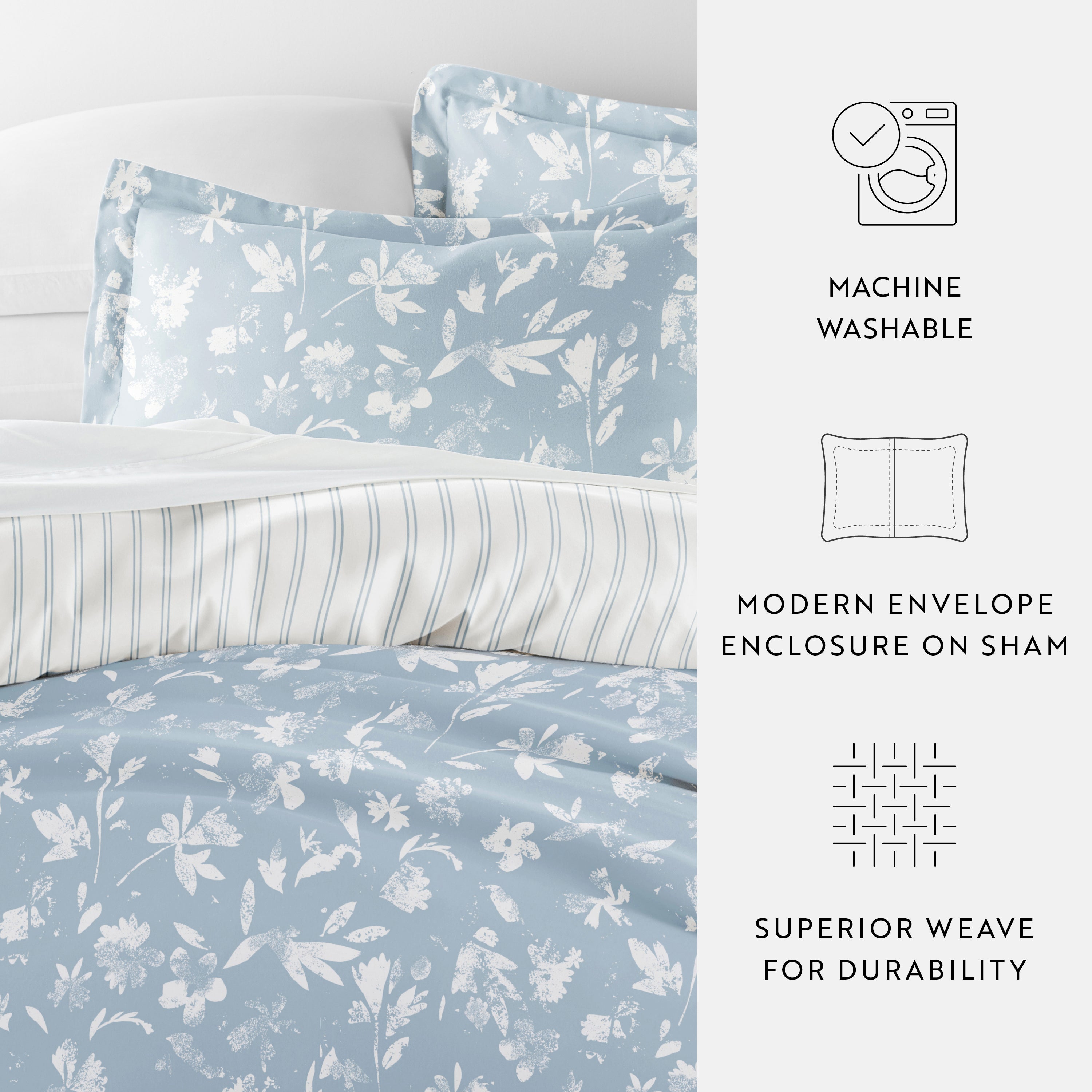 Country Home Patterned Reversible Duvet Cover Set