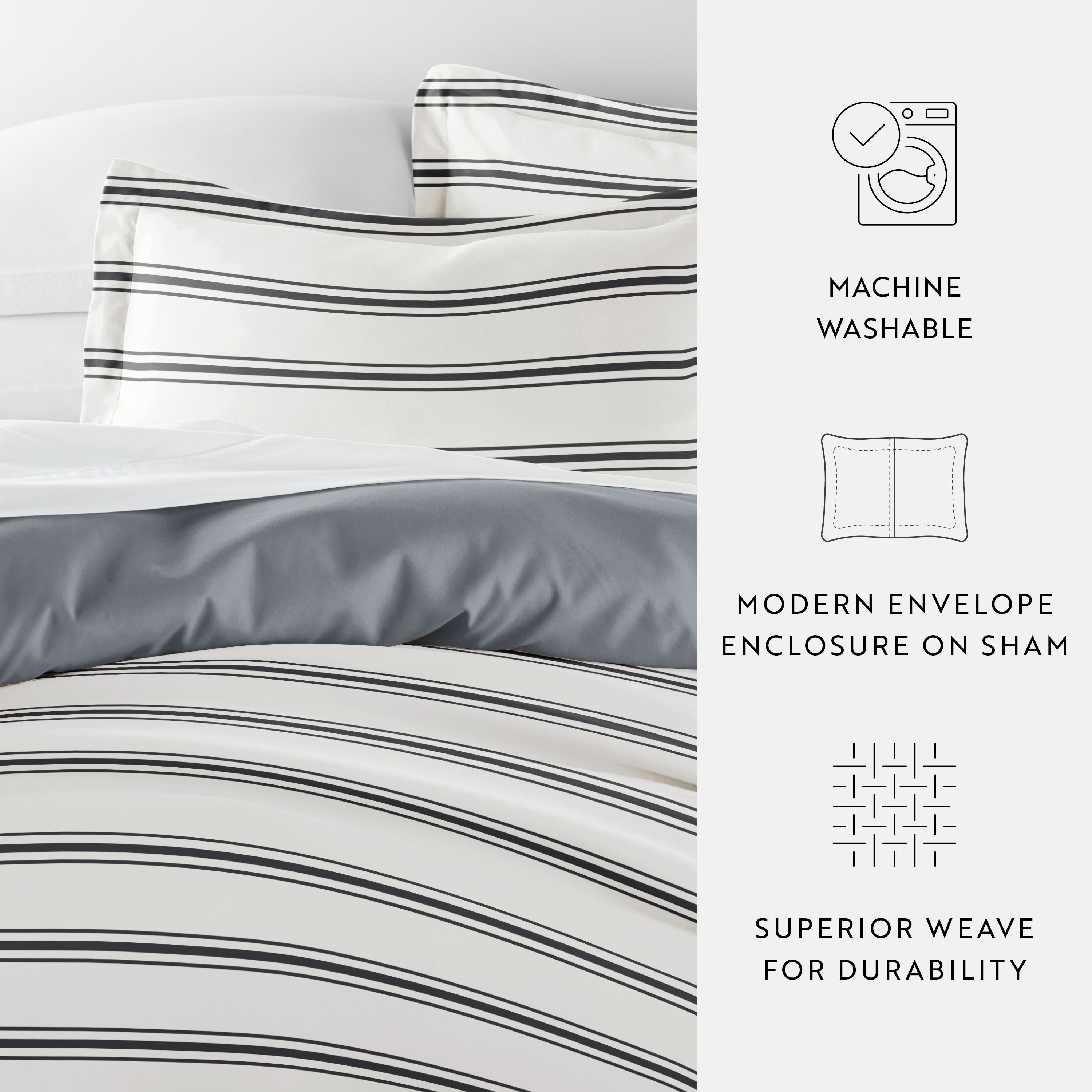 Desert Stripe Patterned Reversible Duvet Cover Set