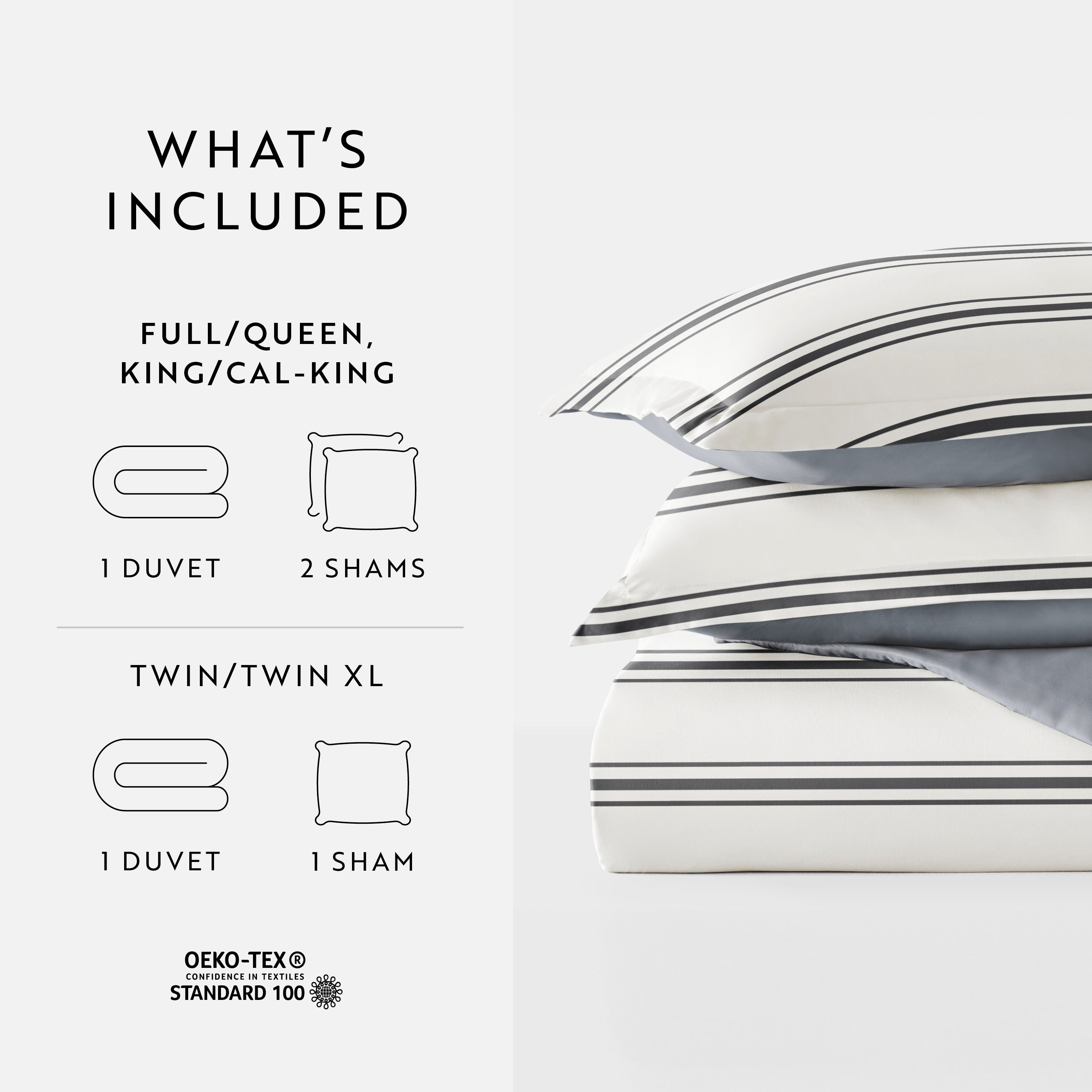 Desert Stripe Patterned Reversible Duvet Cover Set