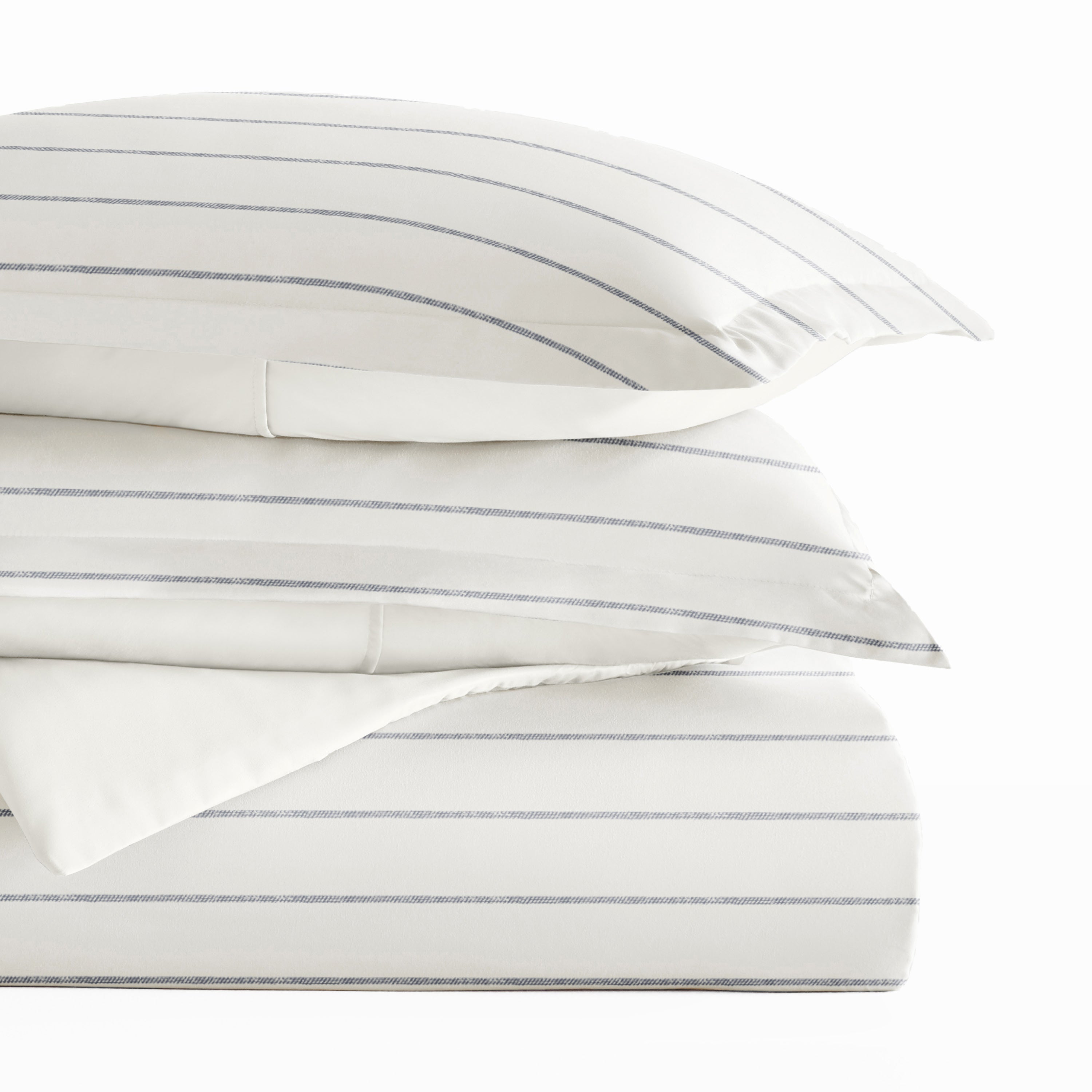 Harbor Stripe Patterned Reversible Duvet Cover Set