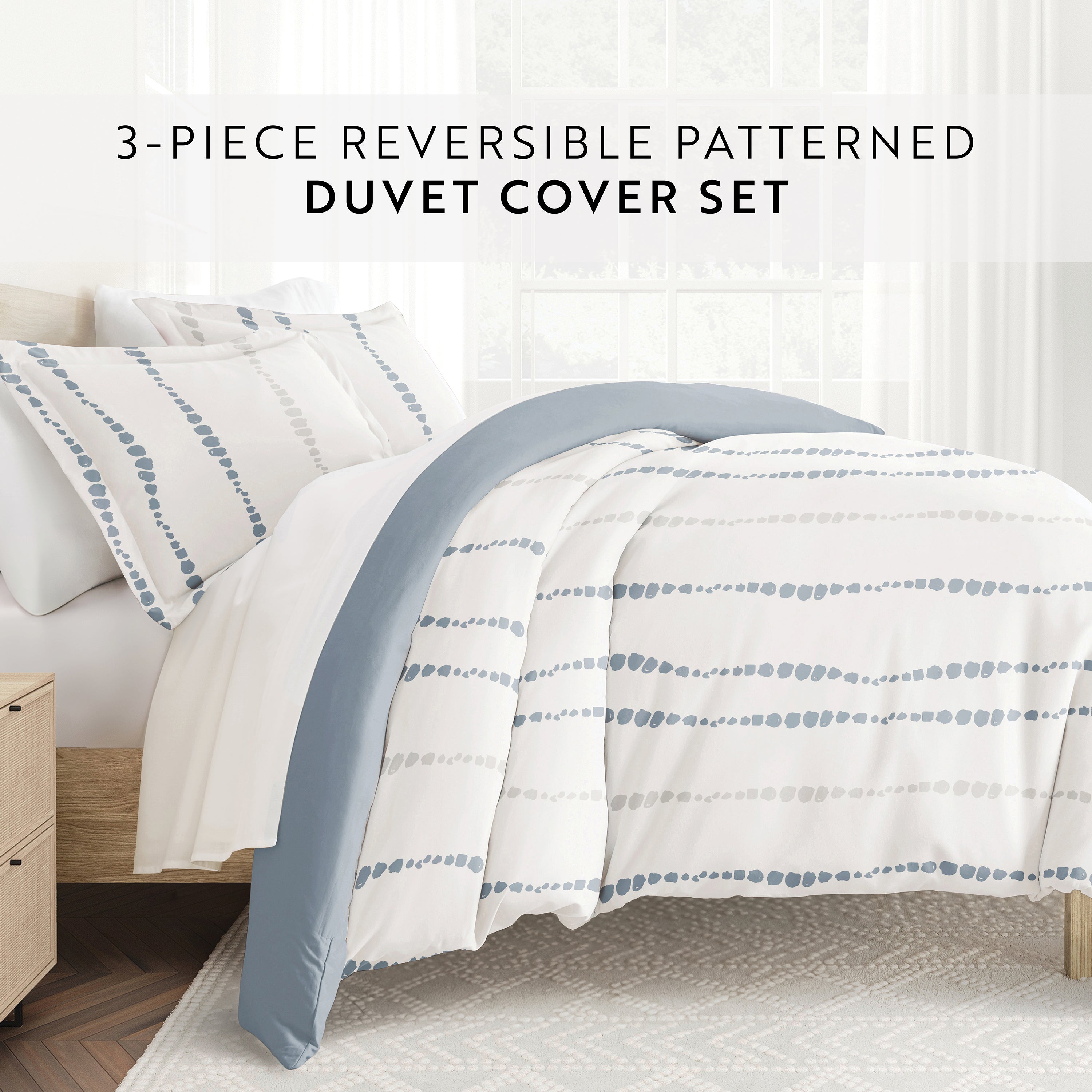 Urban Vibe Patterned Reversible Duvet Cover Set