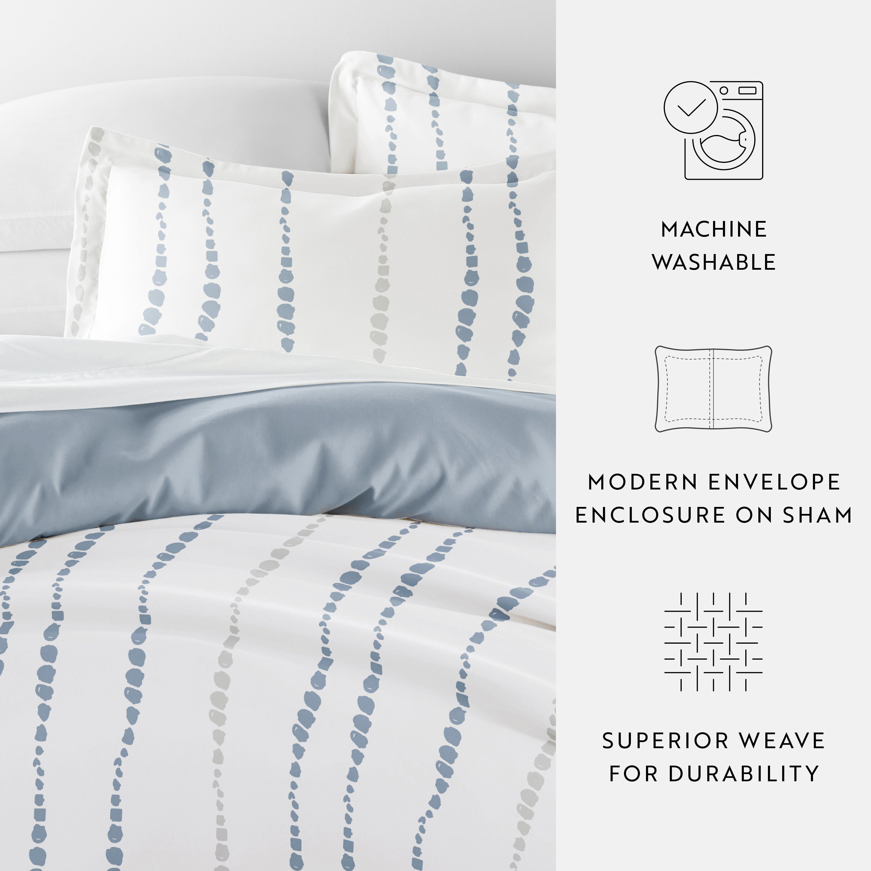 Urban Vibe Patterned Reversible Duvet Cover Set