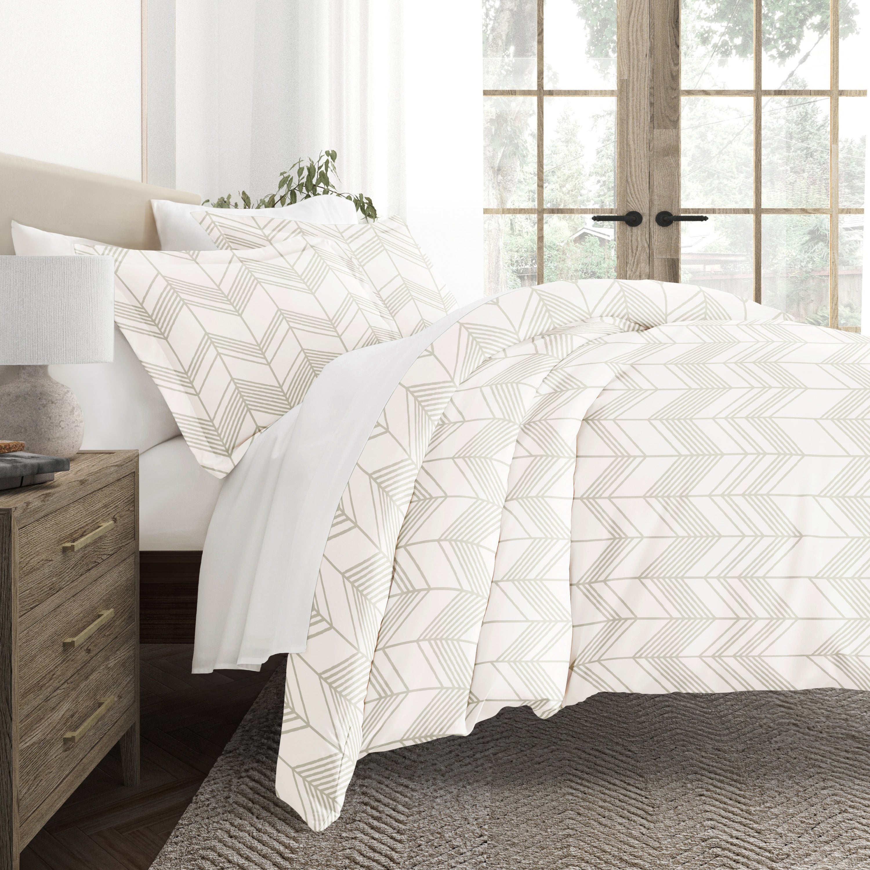 Alps Chevron Patterned Duvet Cover Set
