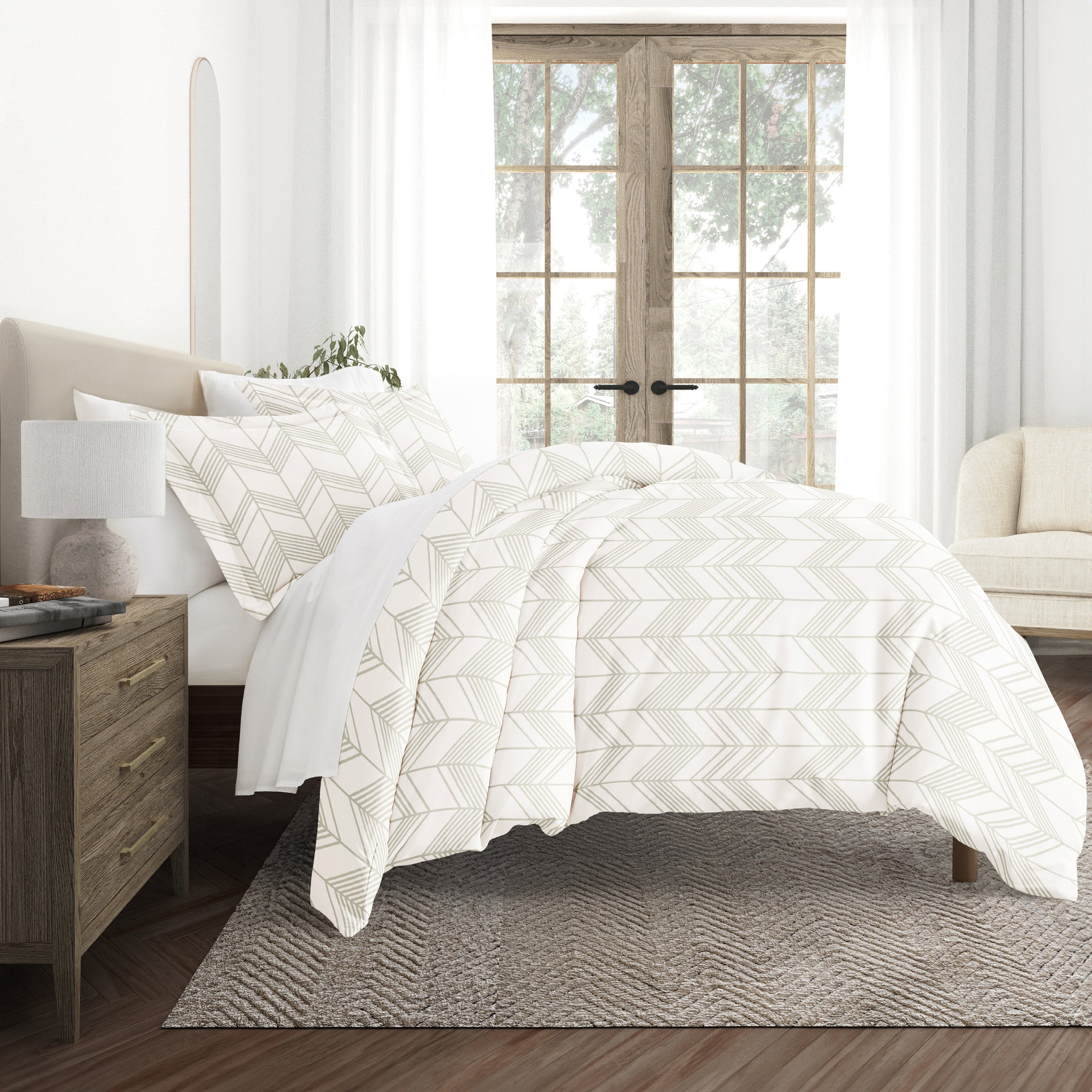 Alps Chevron Patterned Duvet Cover Set
