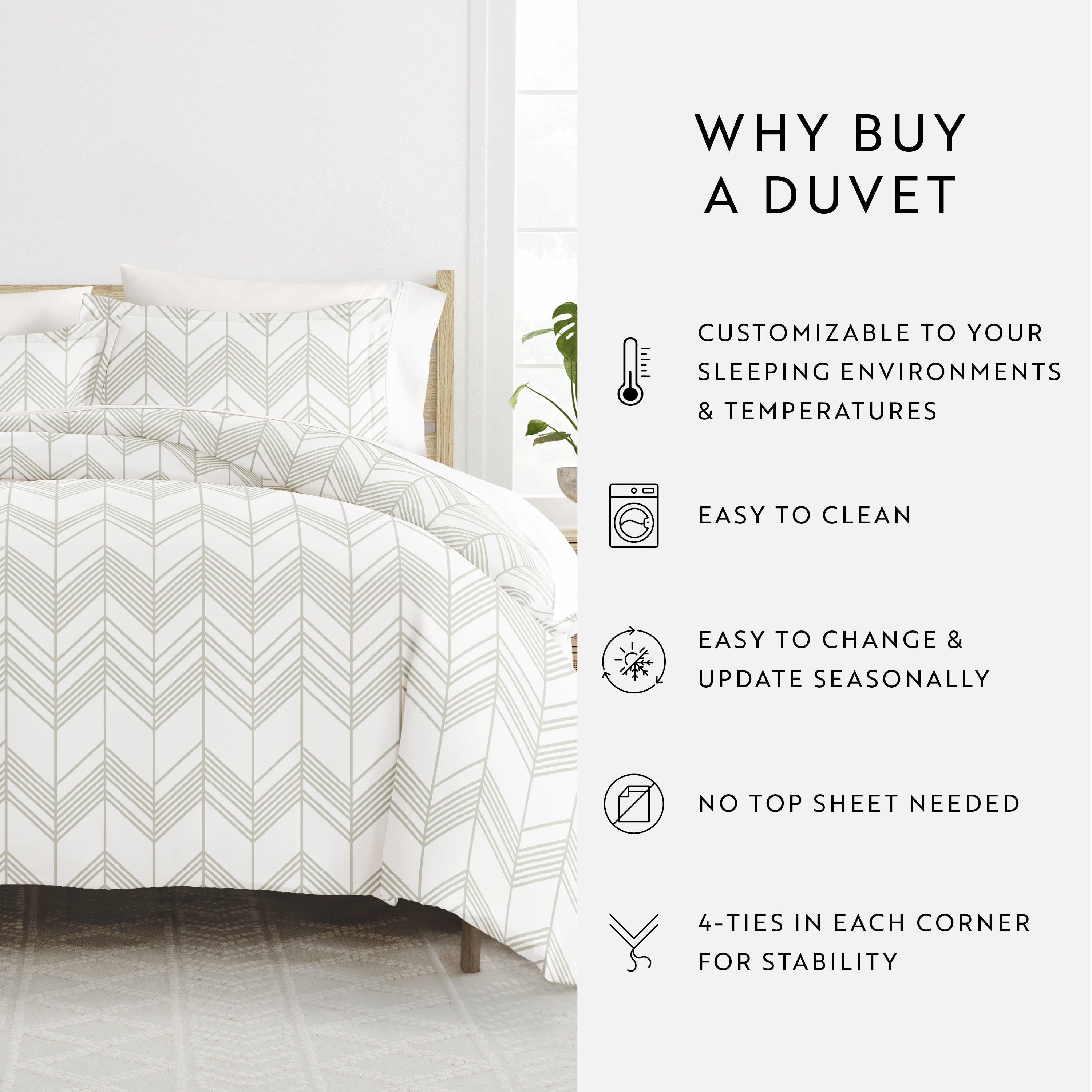 Alps Chevron Patterned Duvet Cover Set