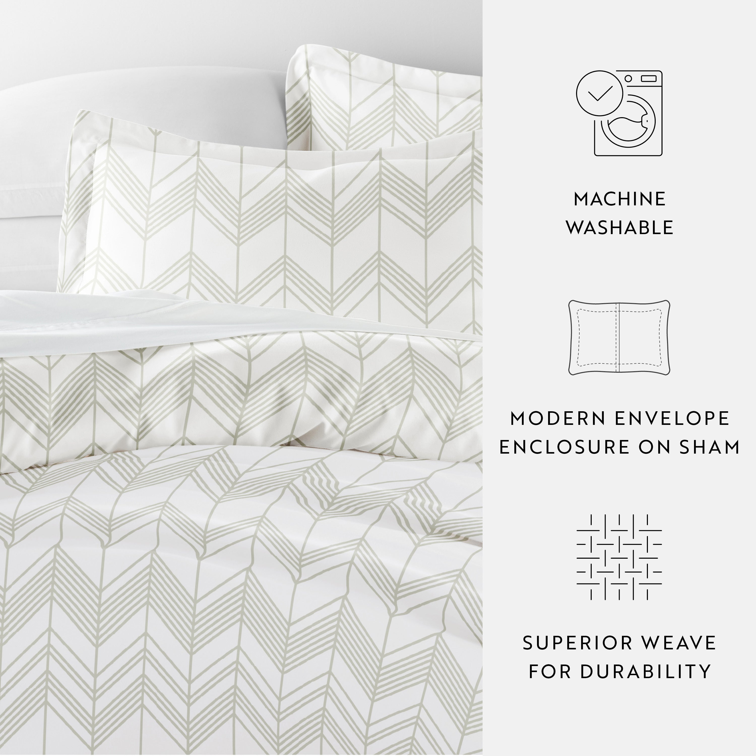 Alps Chevron Patterned Duvet Cover Set