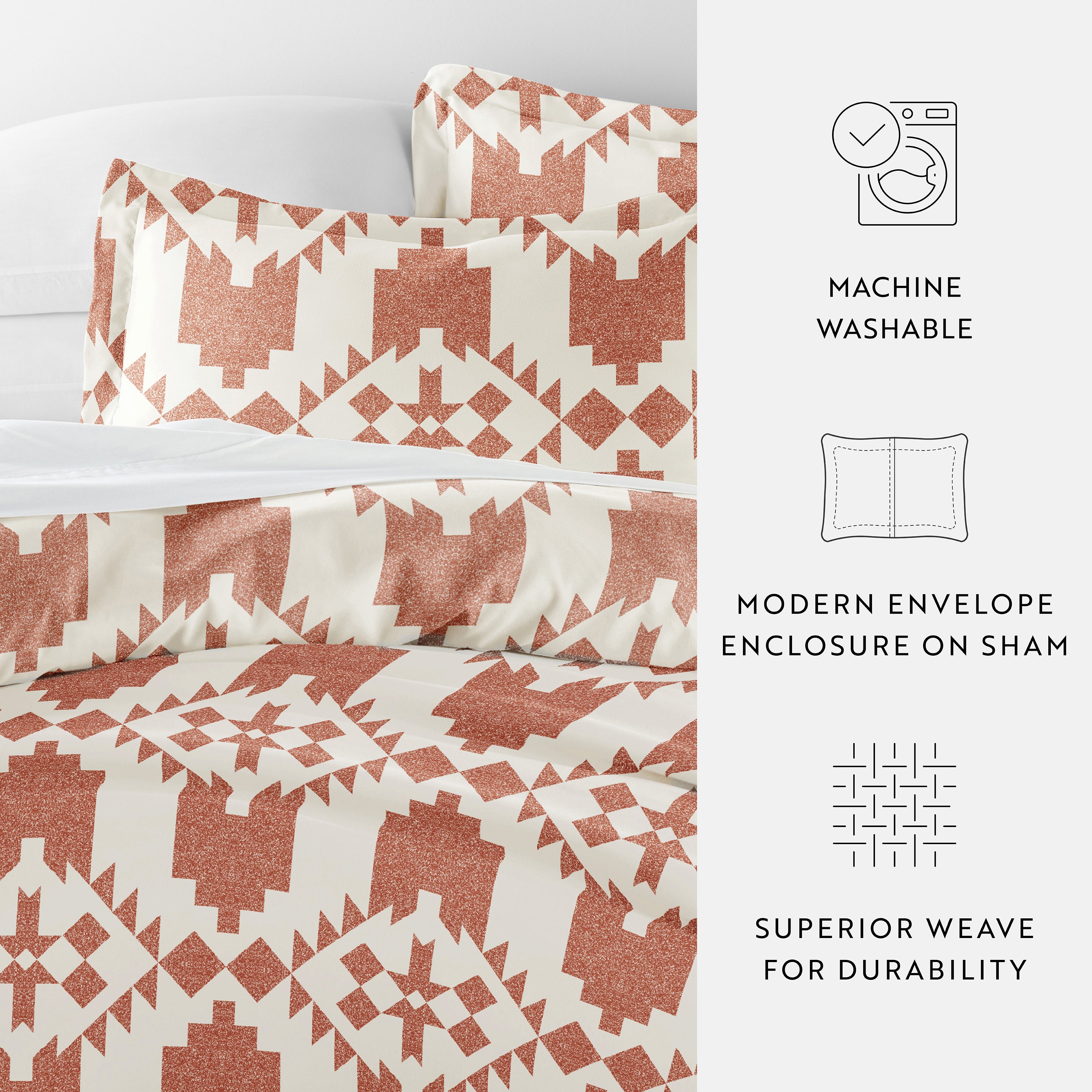 Adobe Diamond Patterned Duvet Cover Set