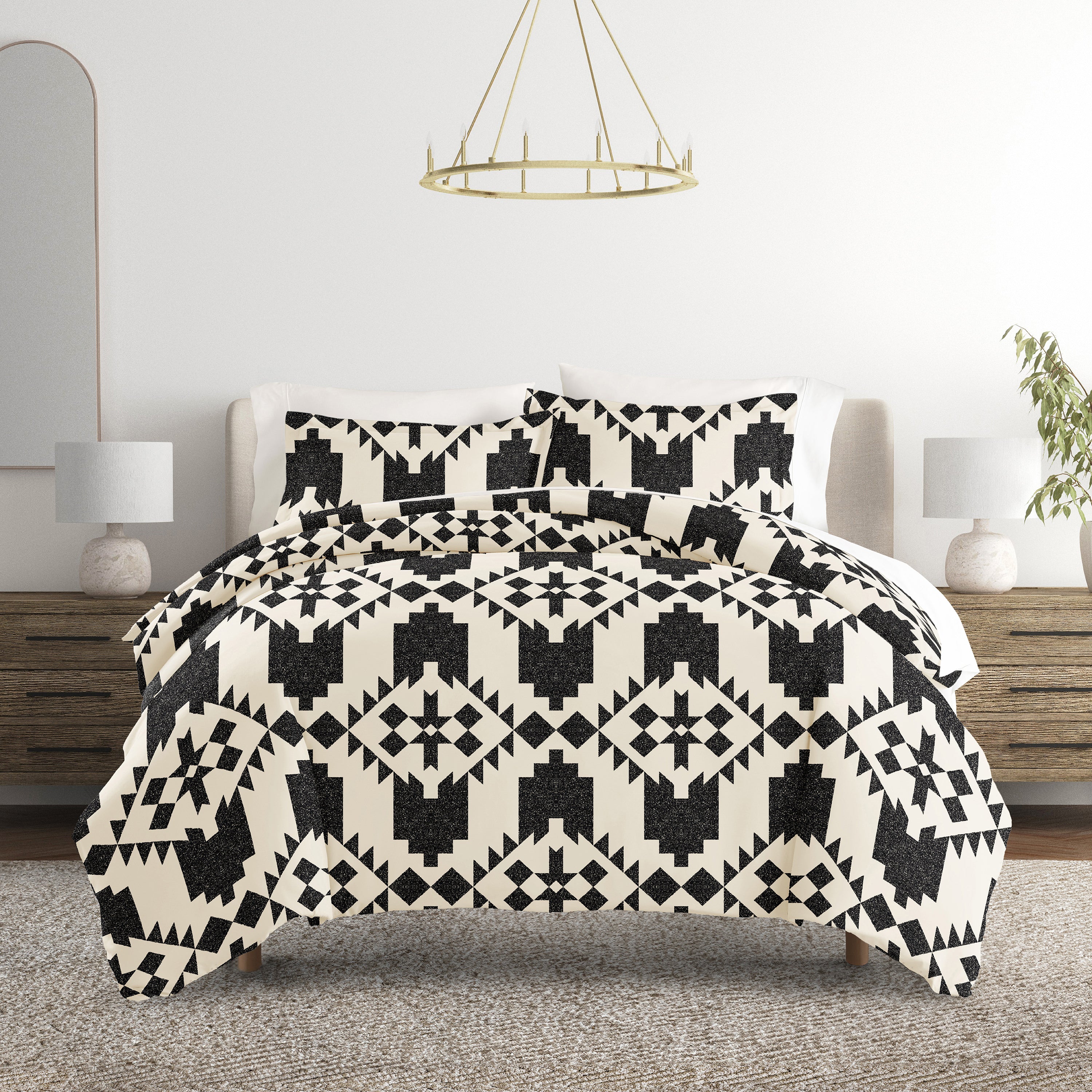 Adobe Diamond Patterned Duvet Cover Set