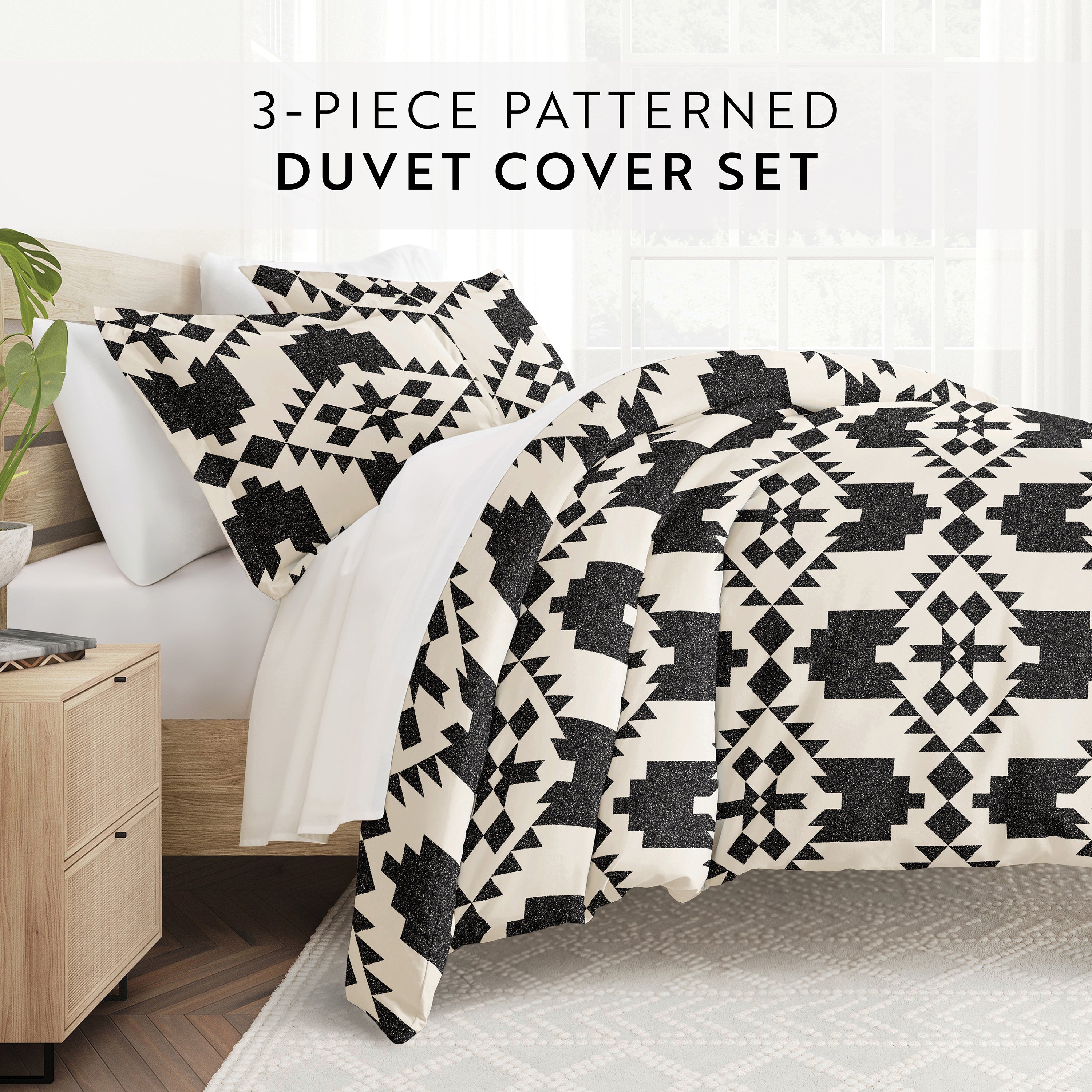 Adobe Diamond Patterned Duvet Cover Set