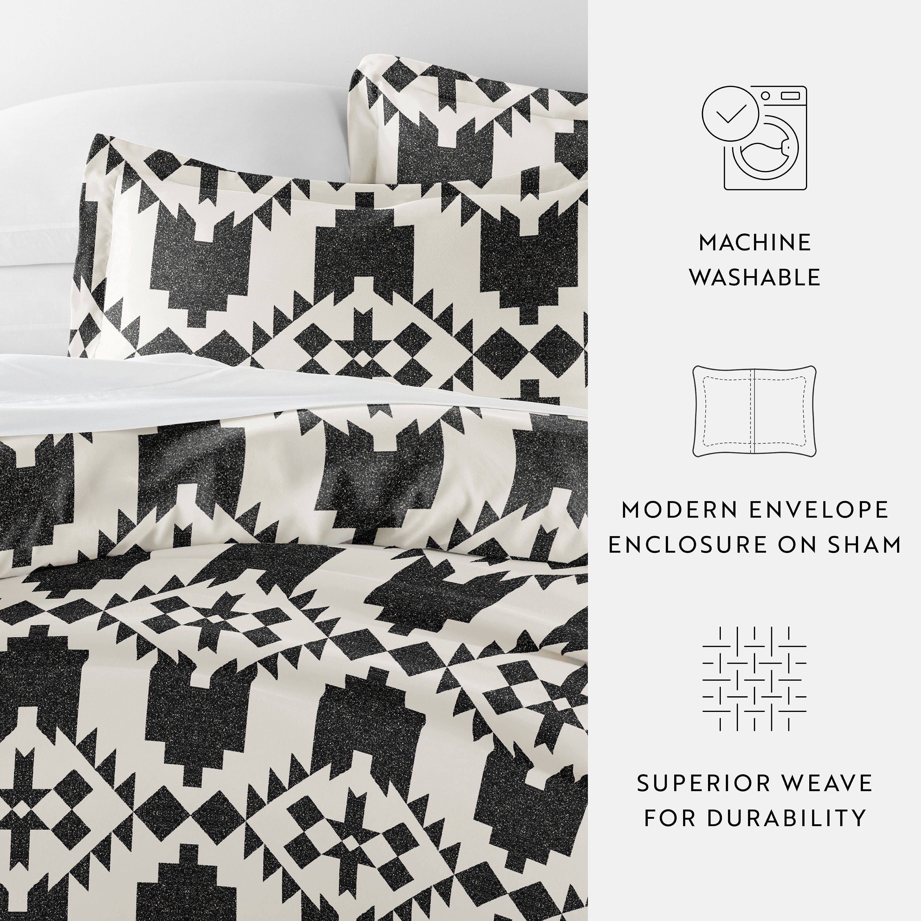 Adobe Diamond Patterned Duvet Cover Set