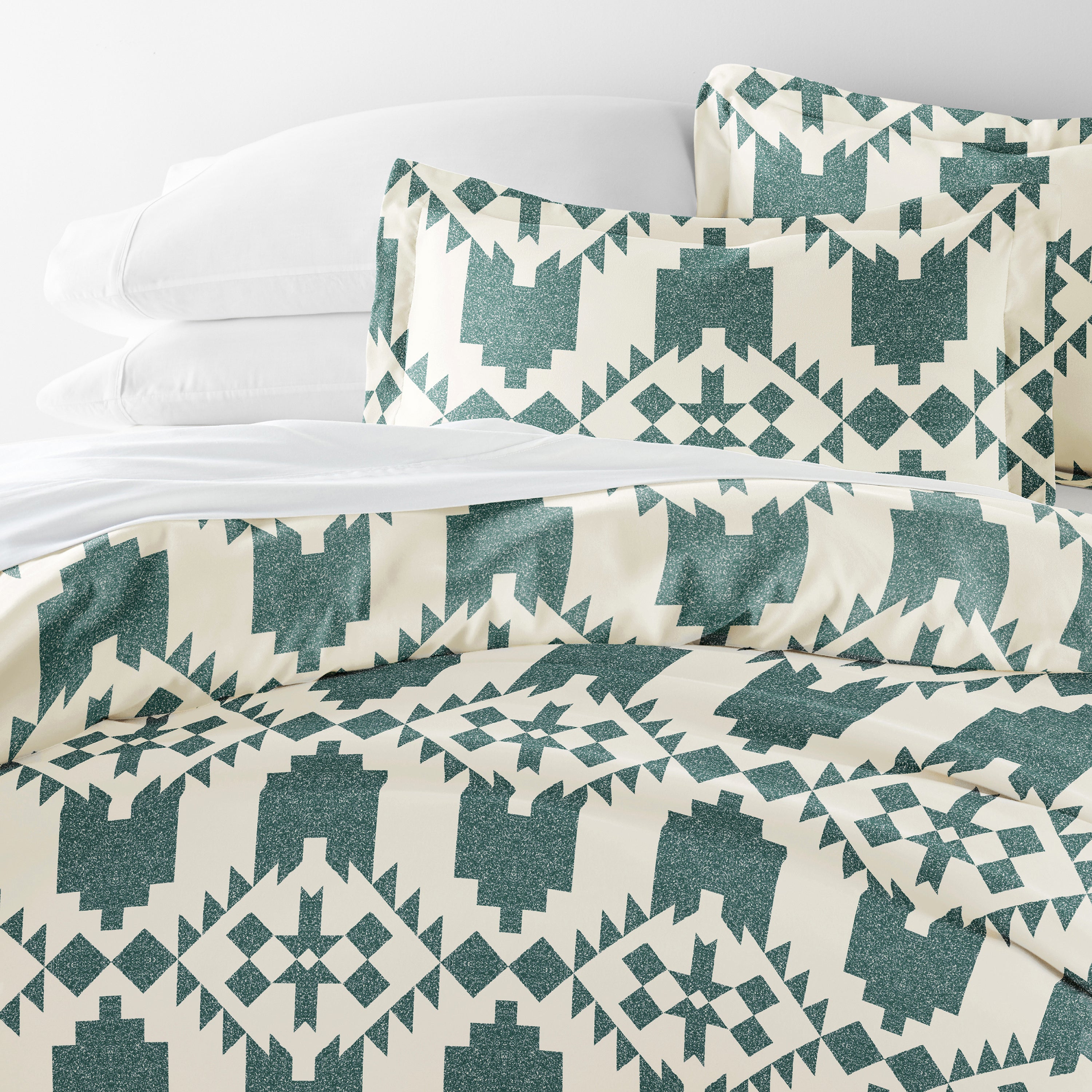 Adobe Diamond Patterned Duvet Cover Set