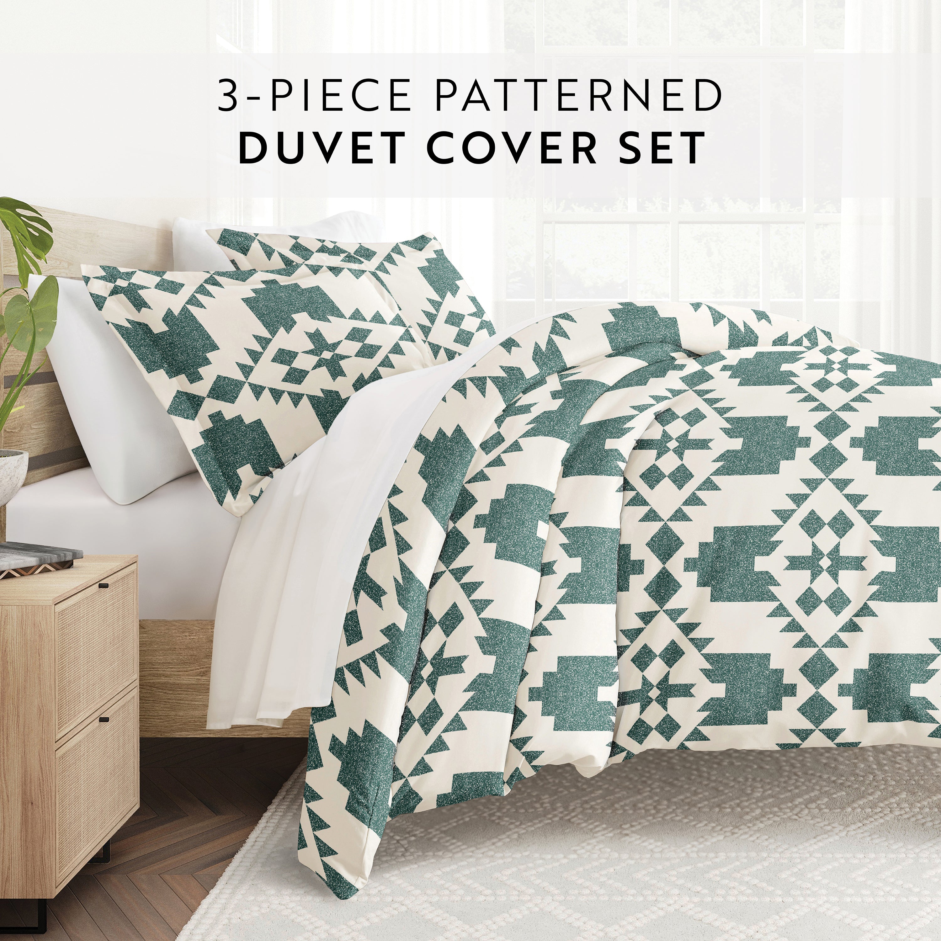 Adobe Diamond Patterned Duvet Cover Set