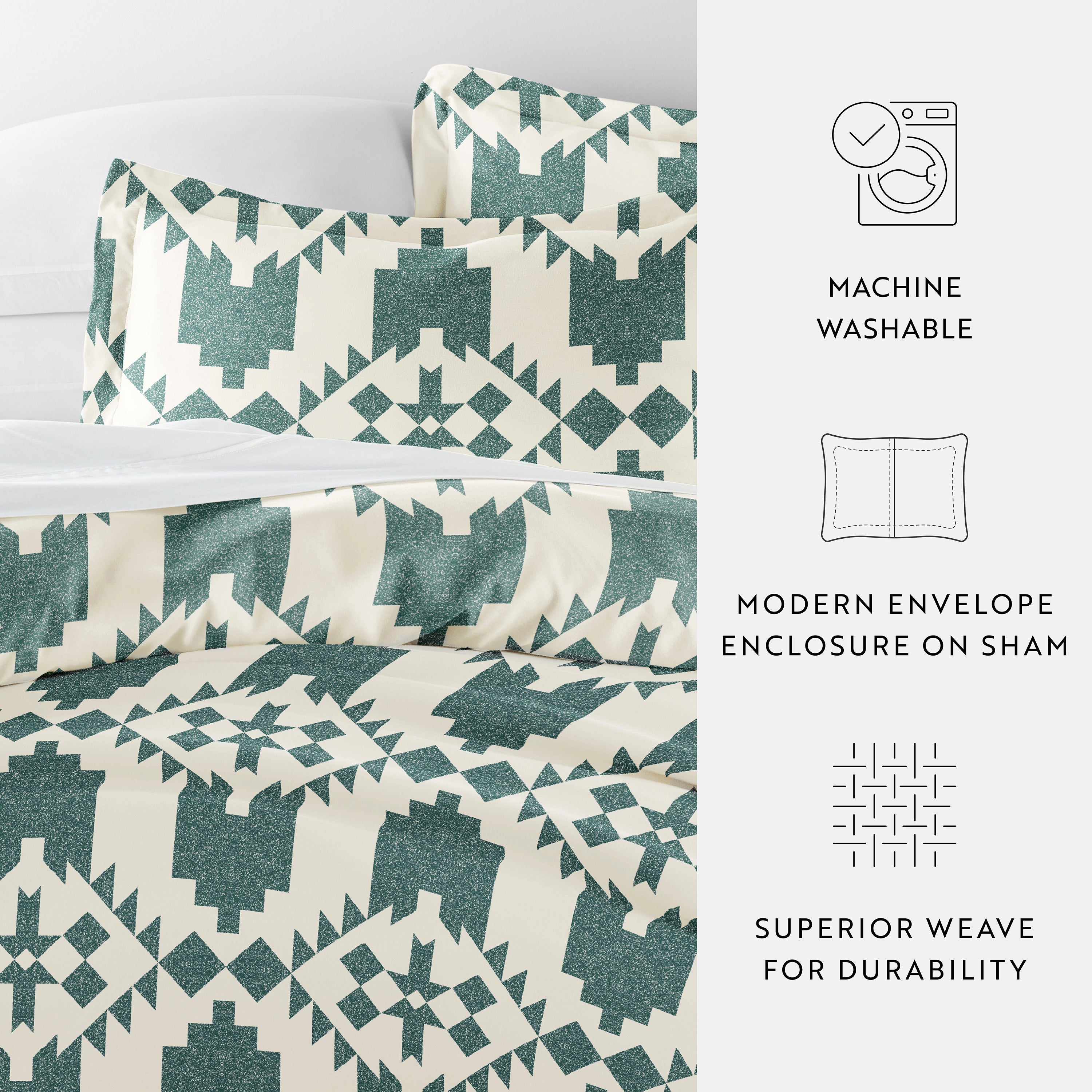 Adobe Diamond Patterned Duvet Cover Set