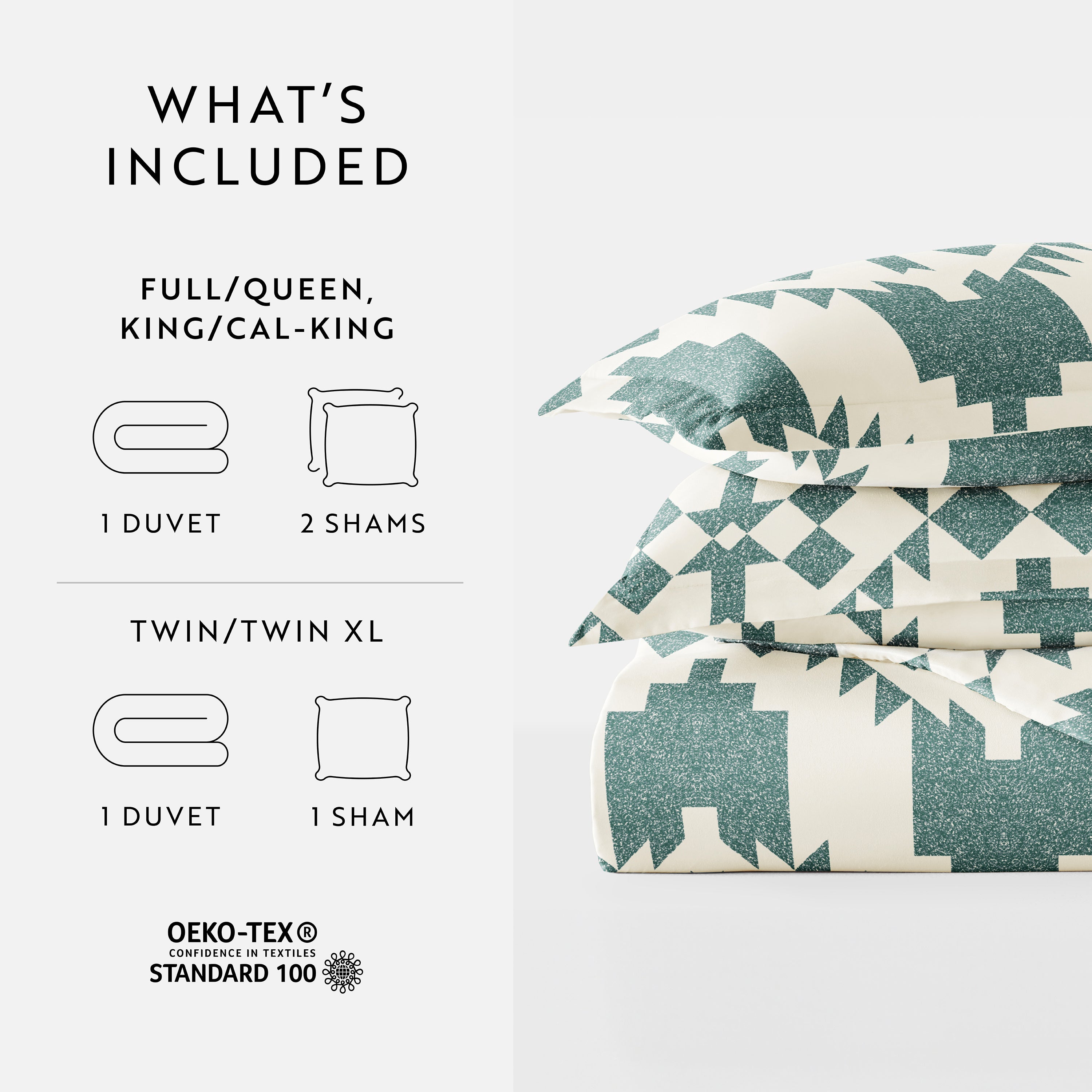 Adobe Diamond Patterned Duvet Cover Set