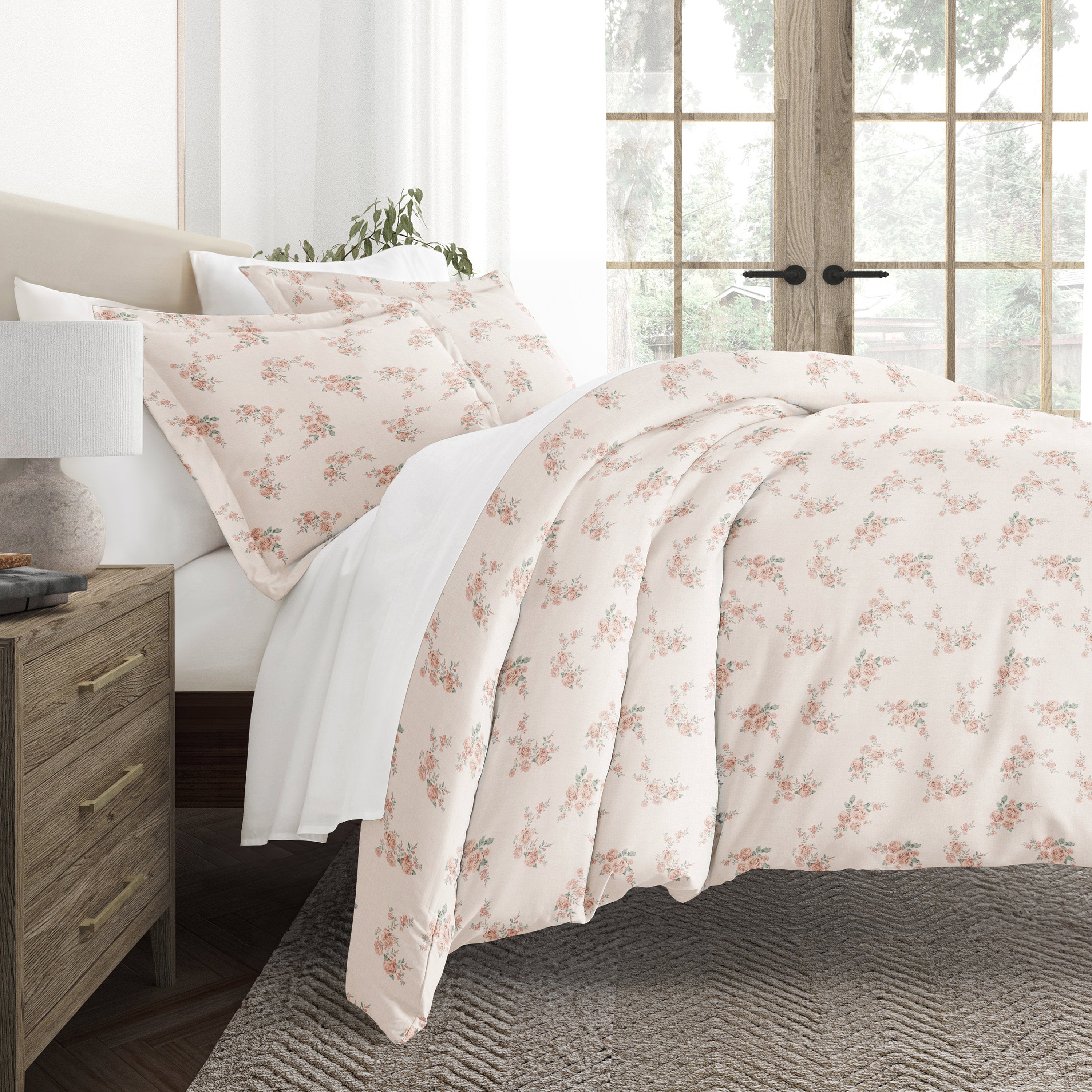 Apricot Patterned Duvet Cover Set