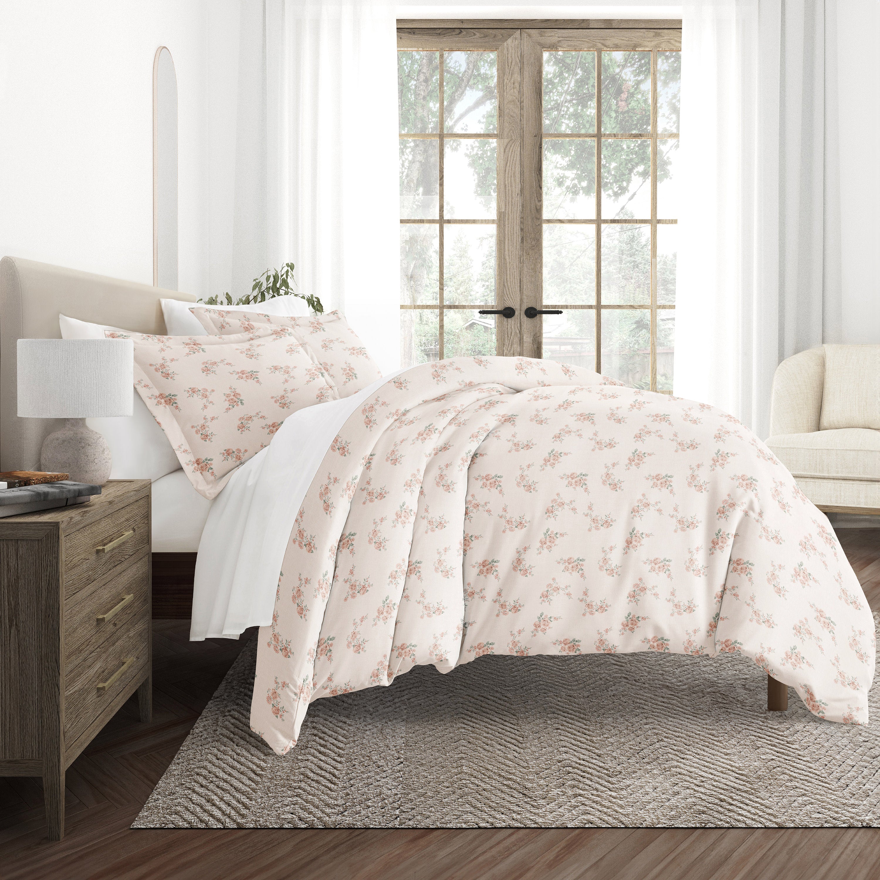 Apricot Patterned Duvet Cover Set
