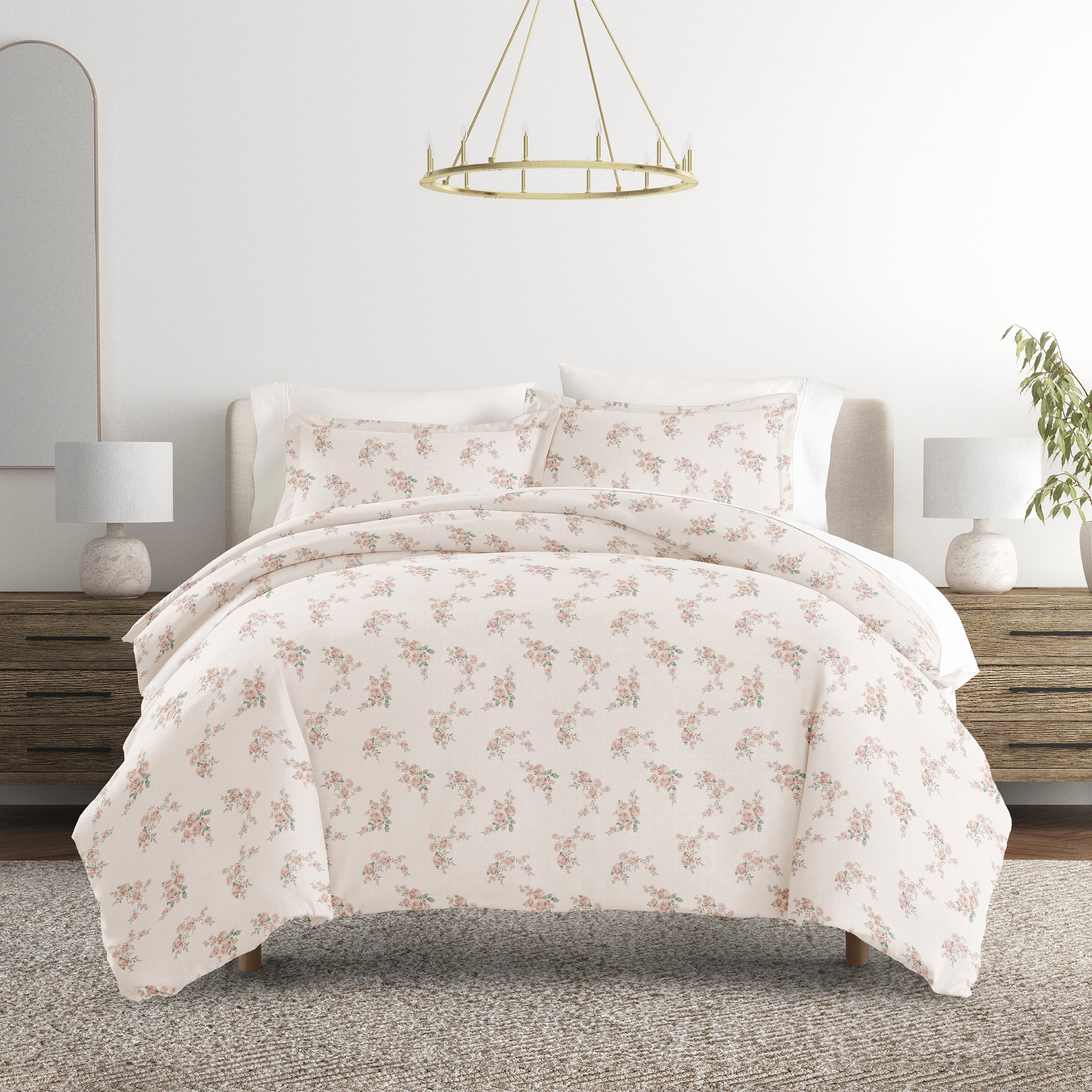 Apricot Patterned Duvet Cover Set