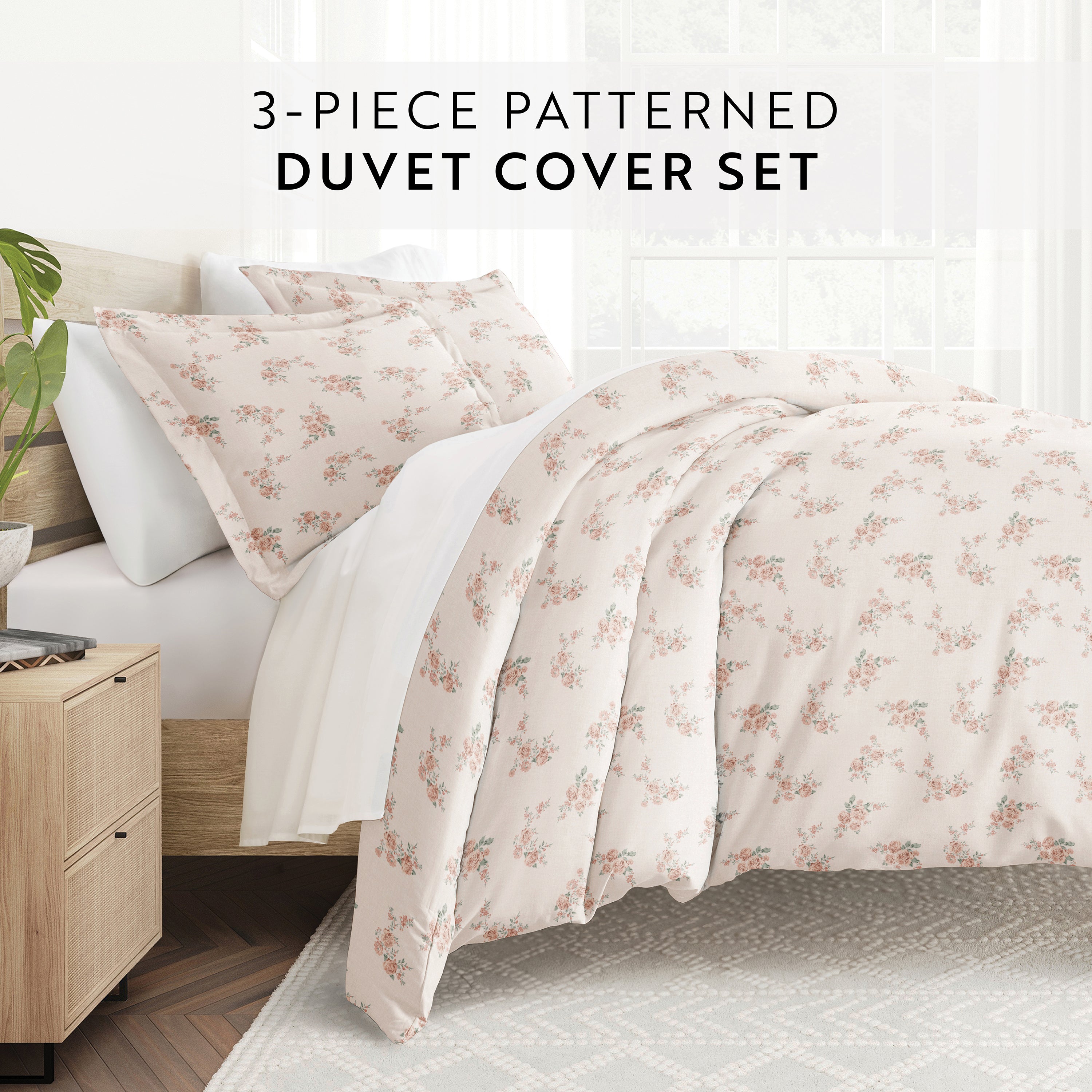 Apricot Patterned Duvet Cover Set