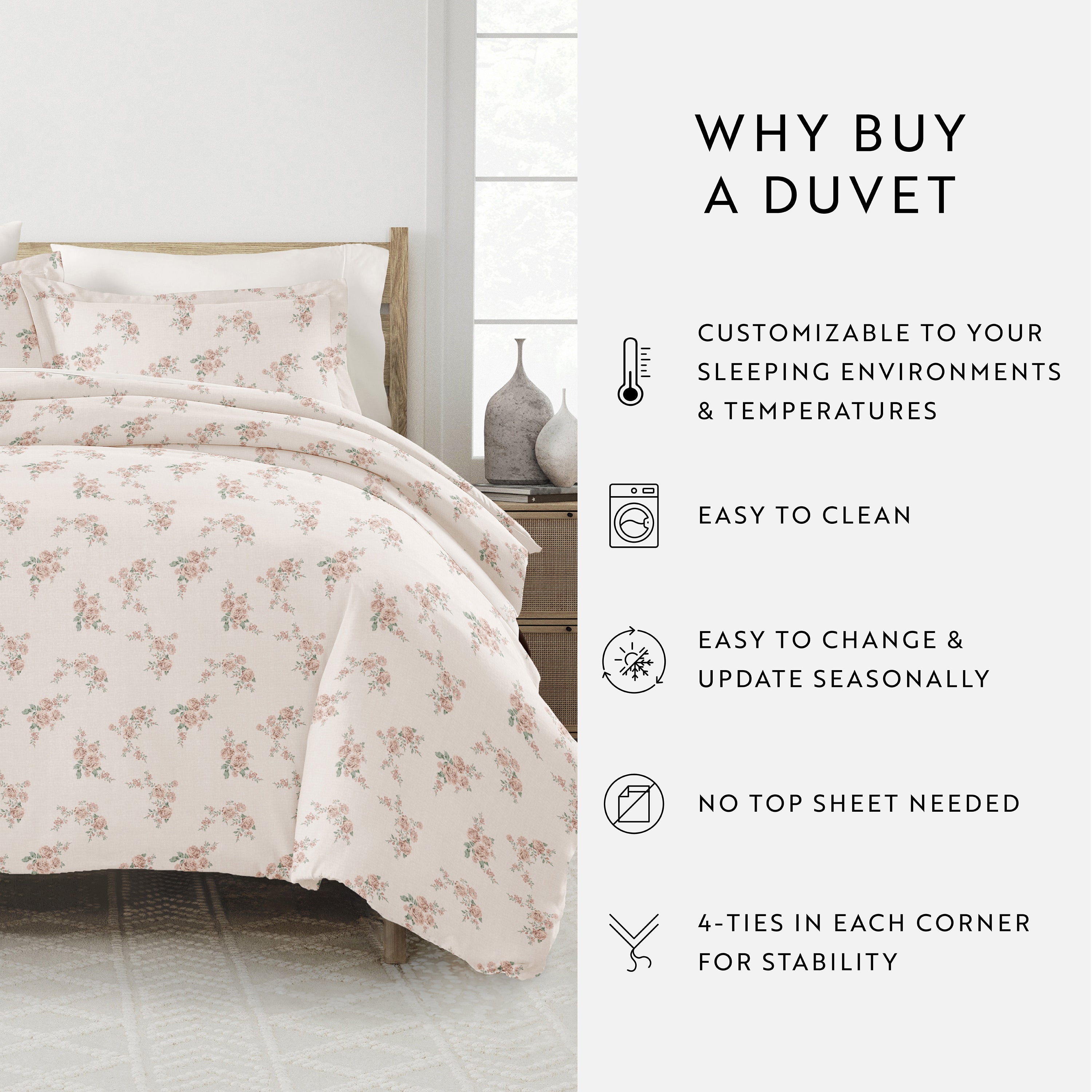 Apricot Patterned Duvet Cover Set