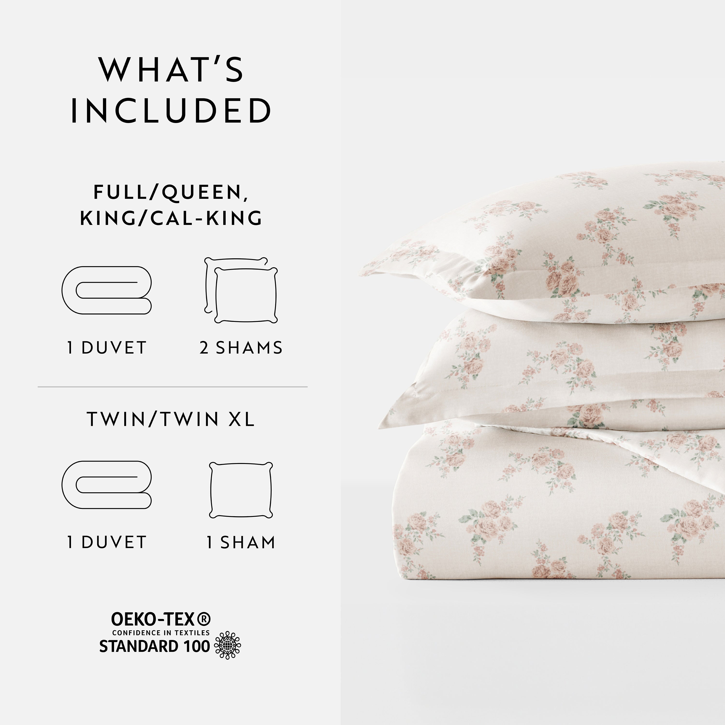 Apricot Patterned Duvet Cover Set