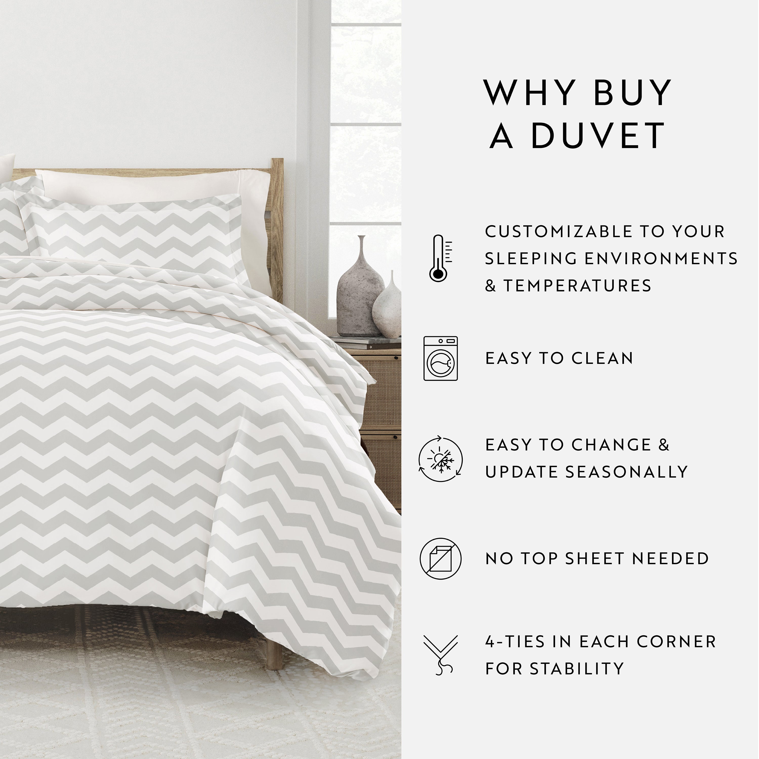 Arrow Patterned Duvet Cover Set