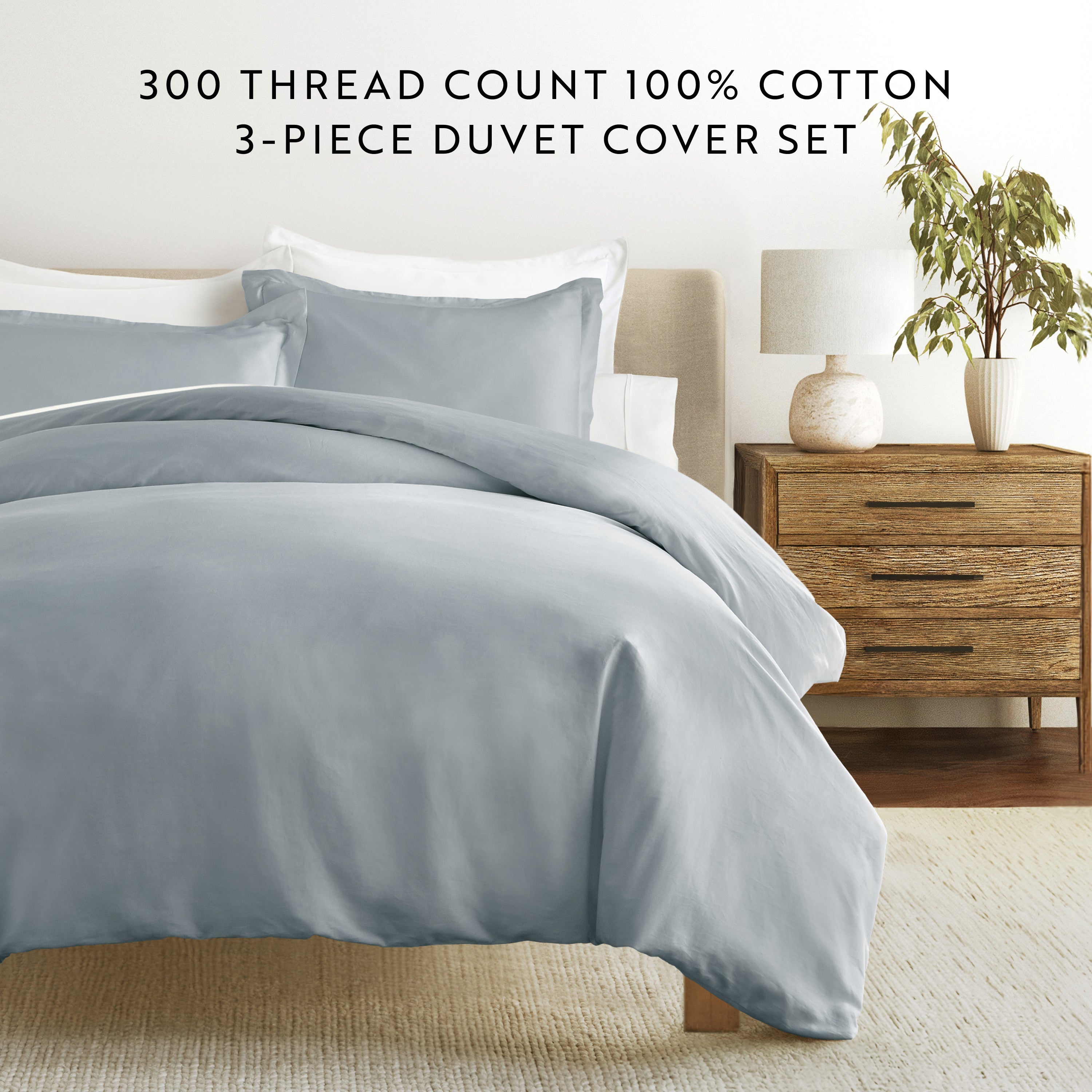 100% Long Staple Cotton Duvet Cover Set