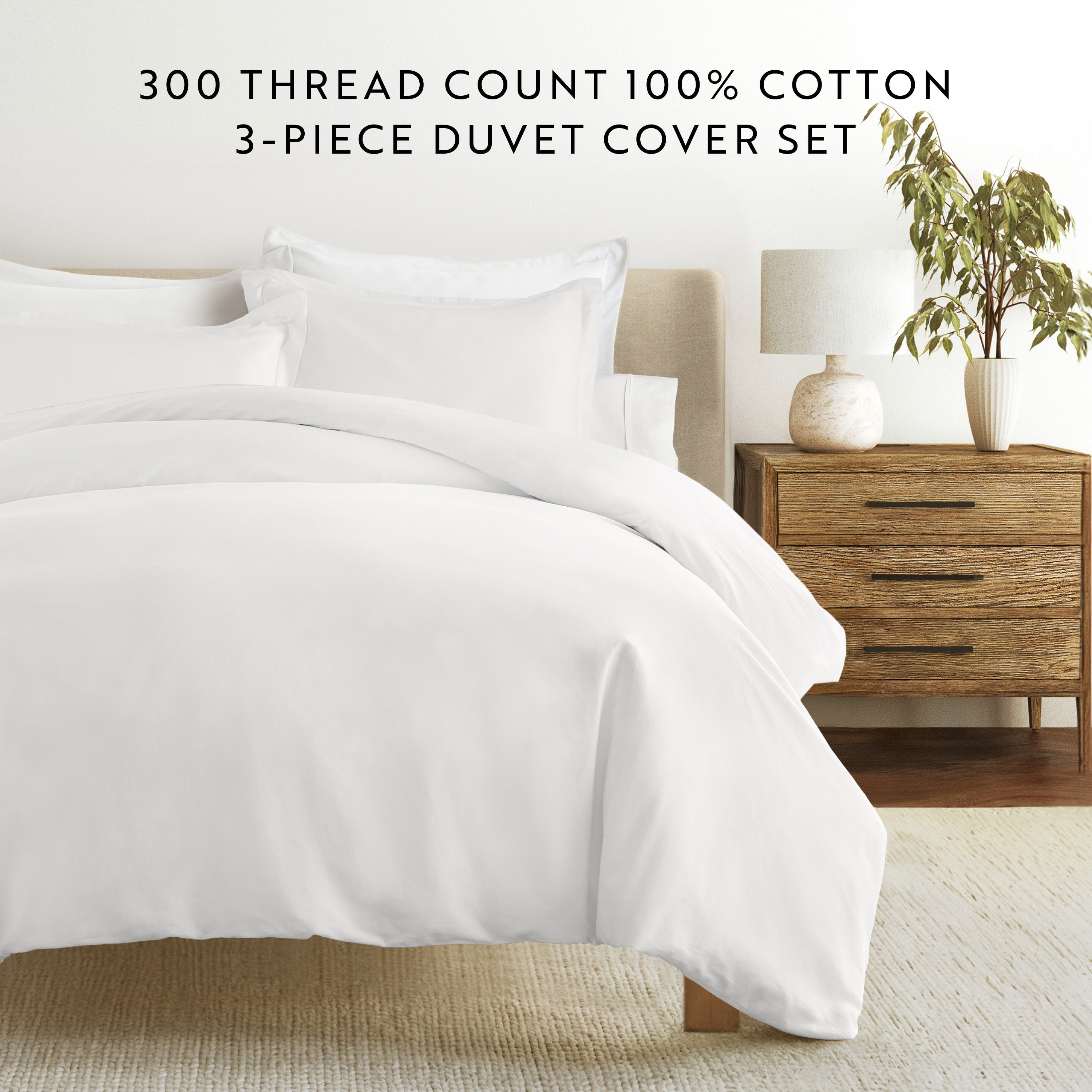 100% Long Staple Cotton Duvet Cover Set